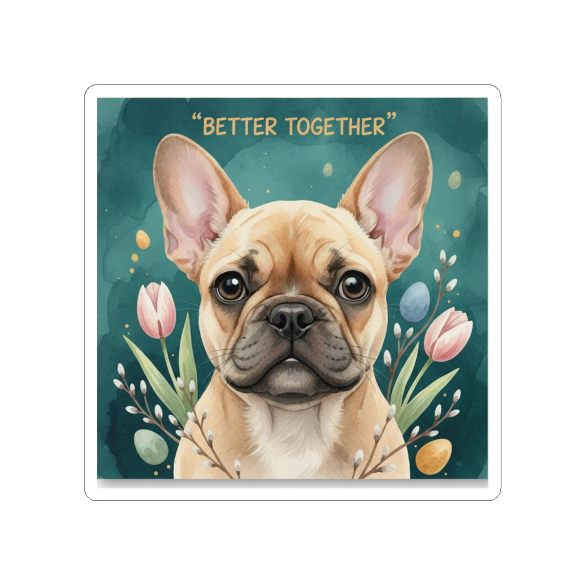 French Bulldog Kiss-Cut Sticker – Better Together
