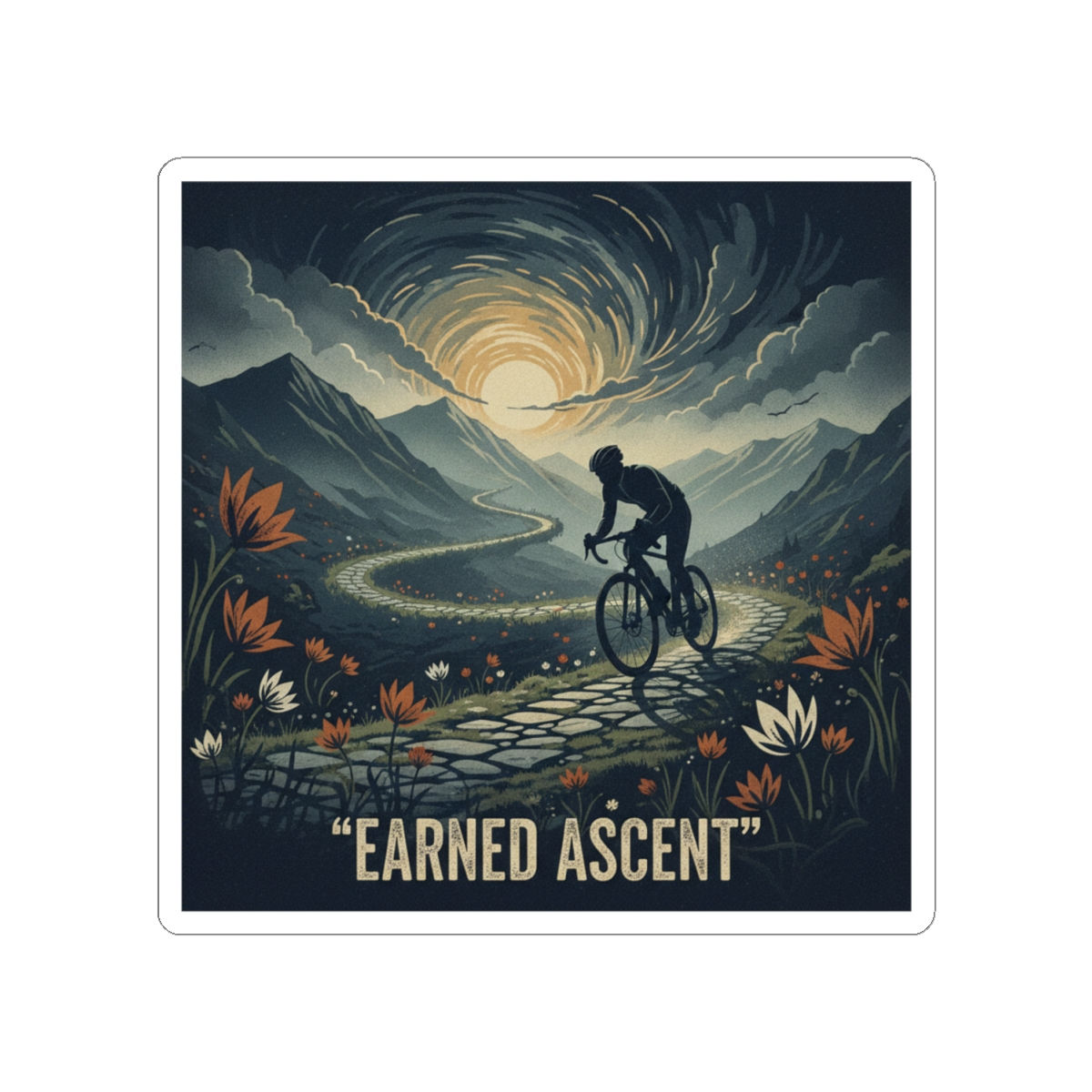 Earned Ascent Kiss-Cut Sticker – Wall Art