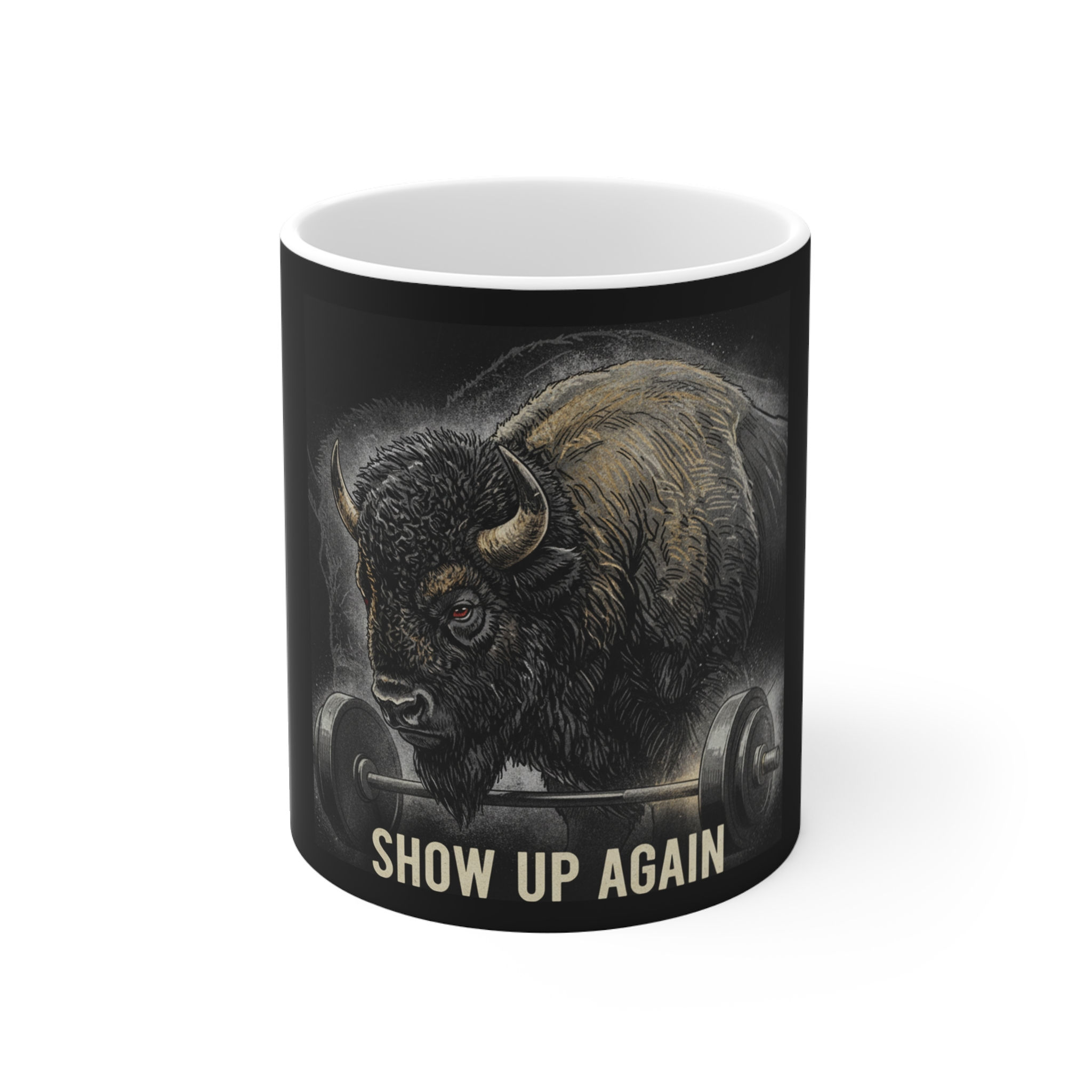 Bison Mug 11oz – Show Up Again