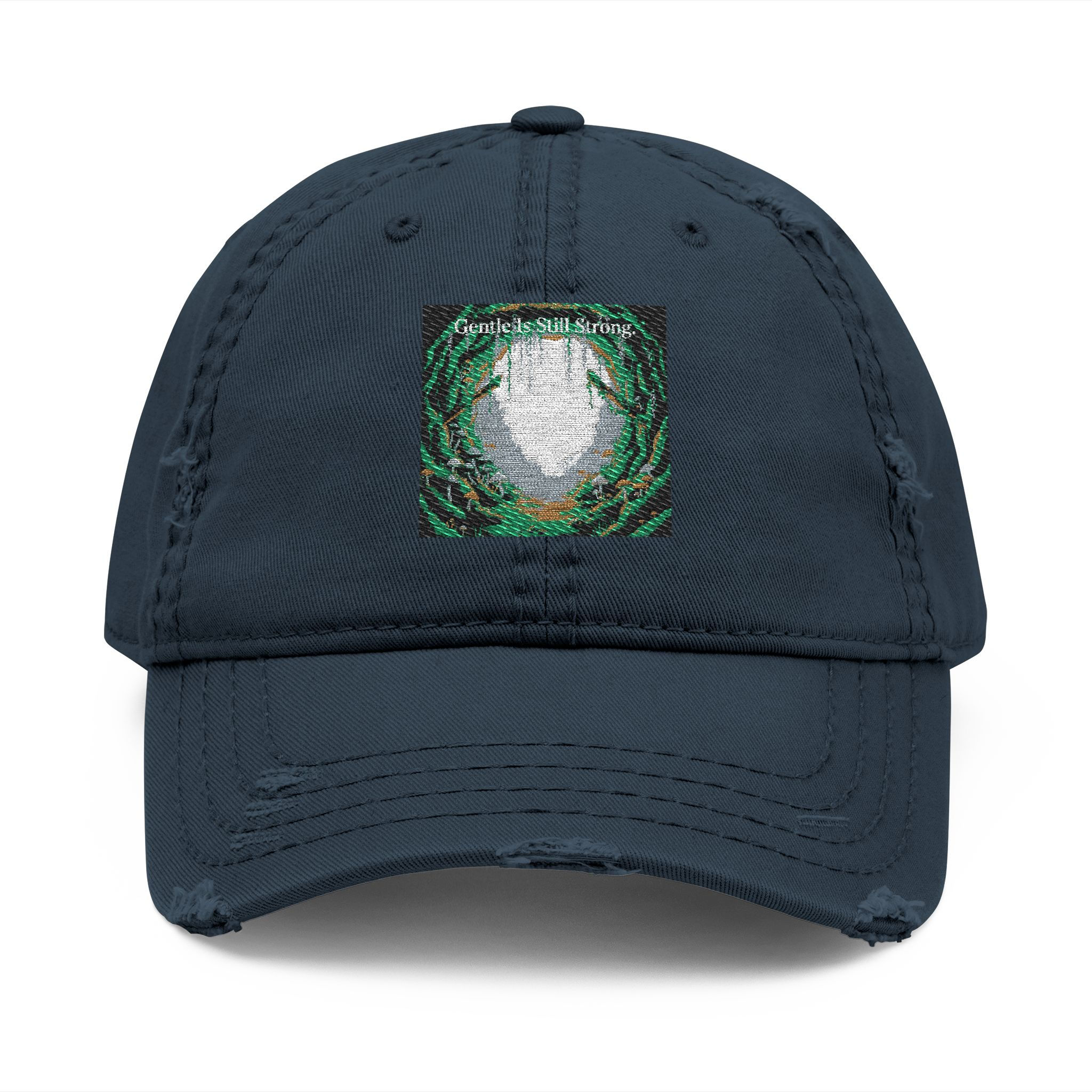 Green Botanical Garden Dad Hat – Gentle is Still Strong