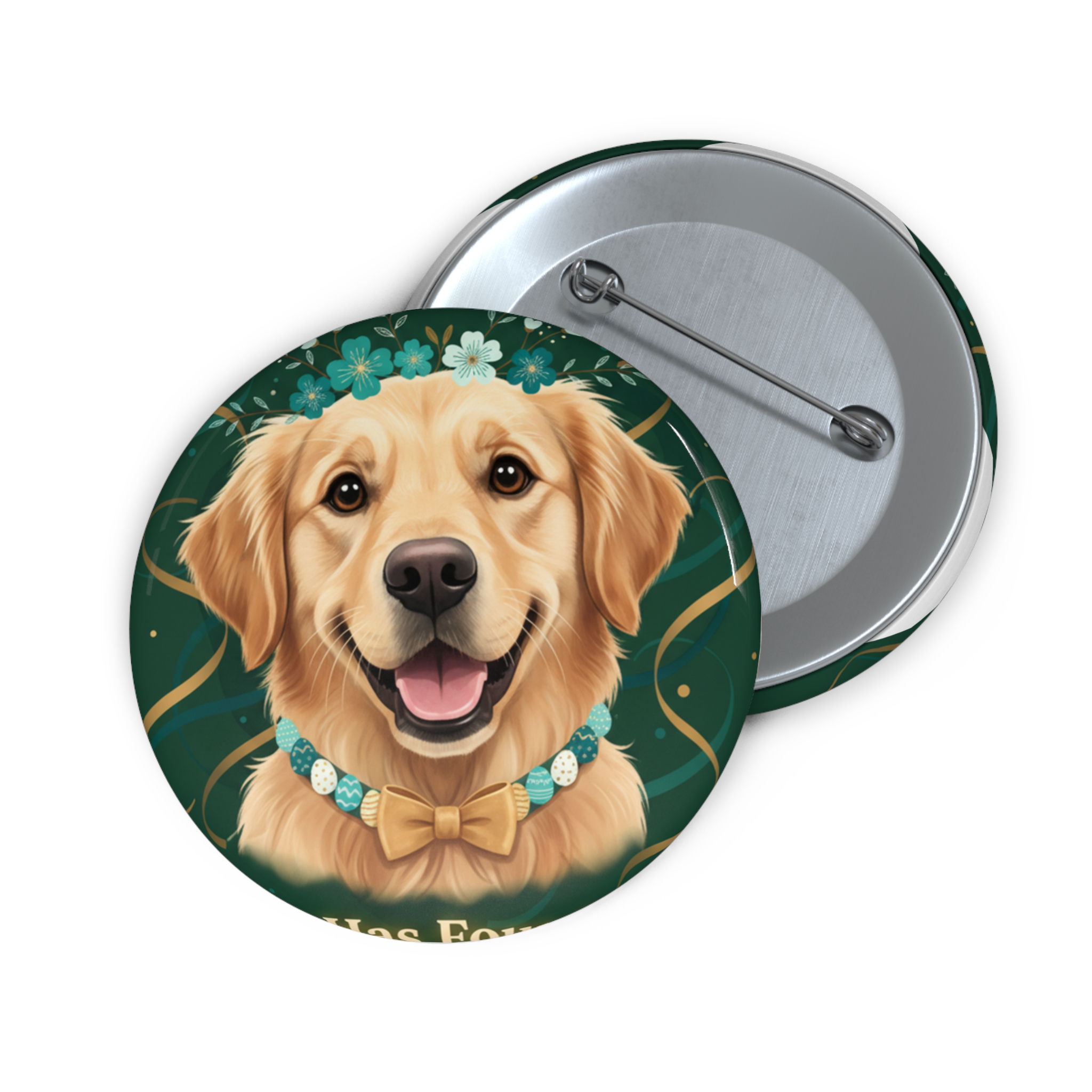Golden Retriever Pin Button – Love Has Four Paws