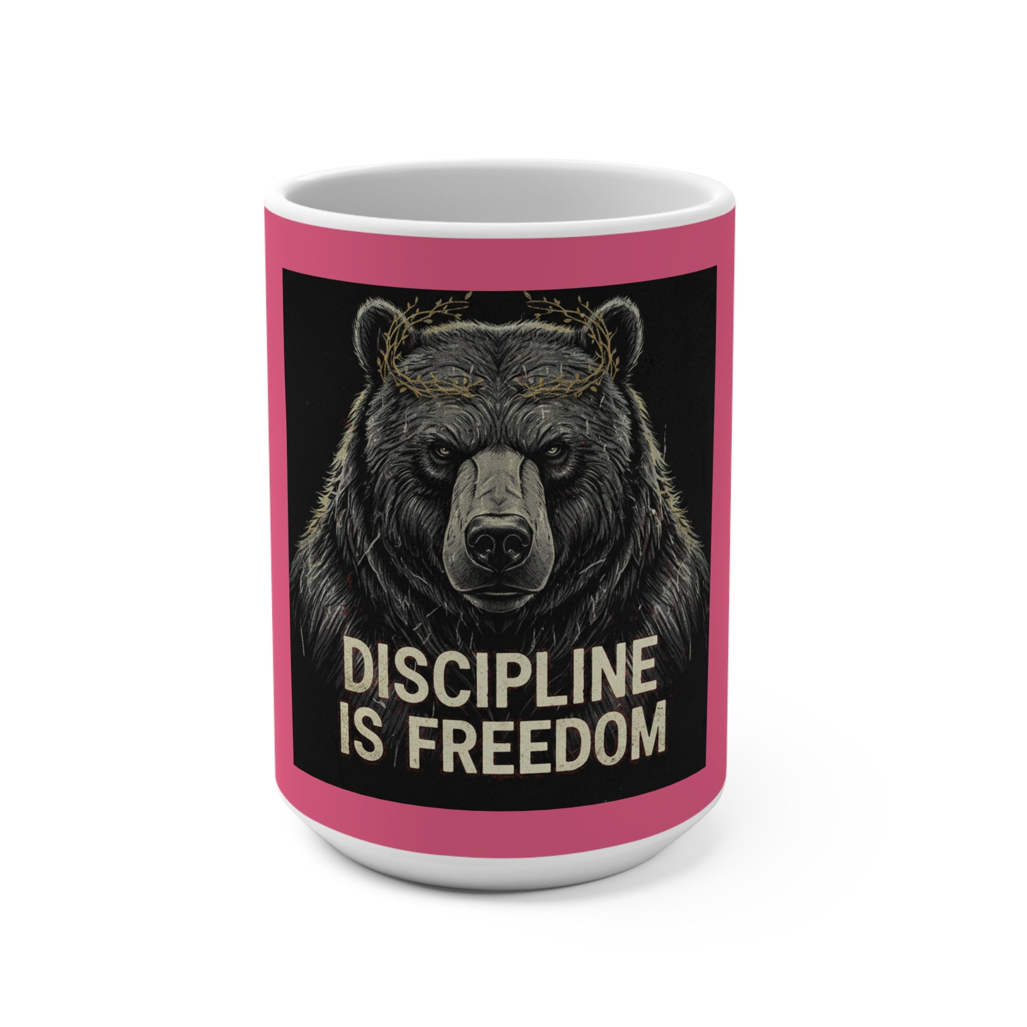Bear Mug 15oz – Discipline is Freedom