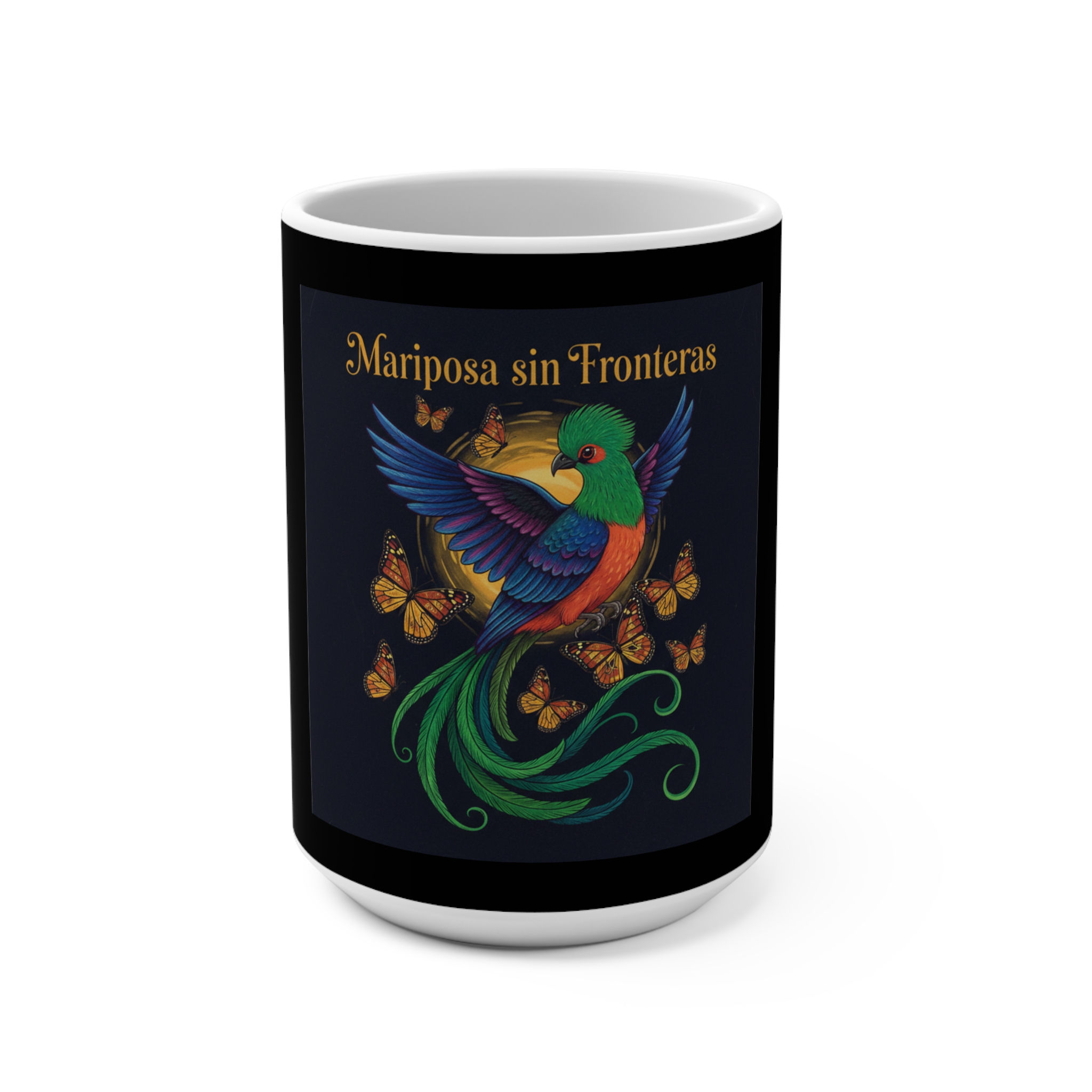 Mariposa Sin Fronteras Mug 15oz – Gift Idea