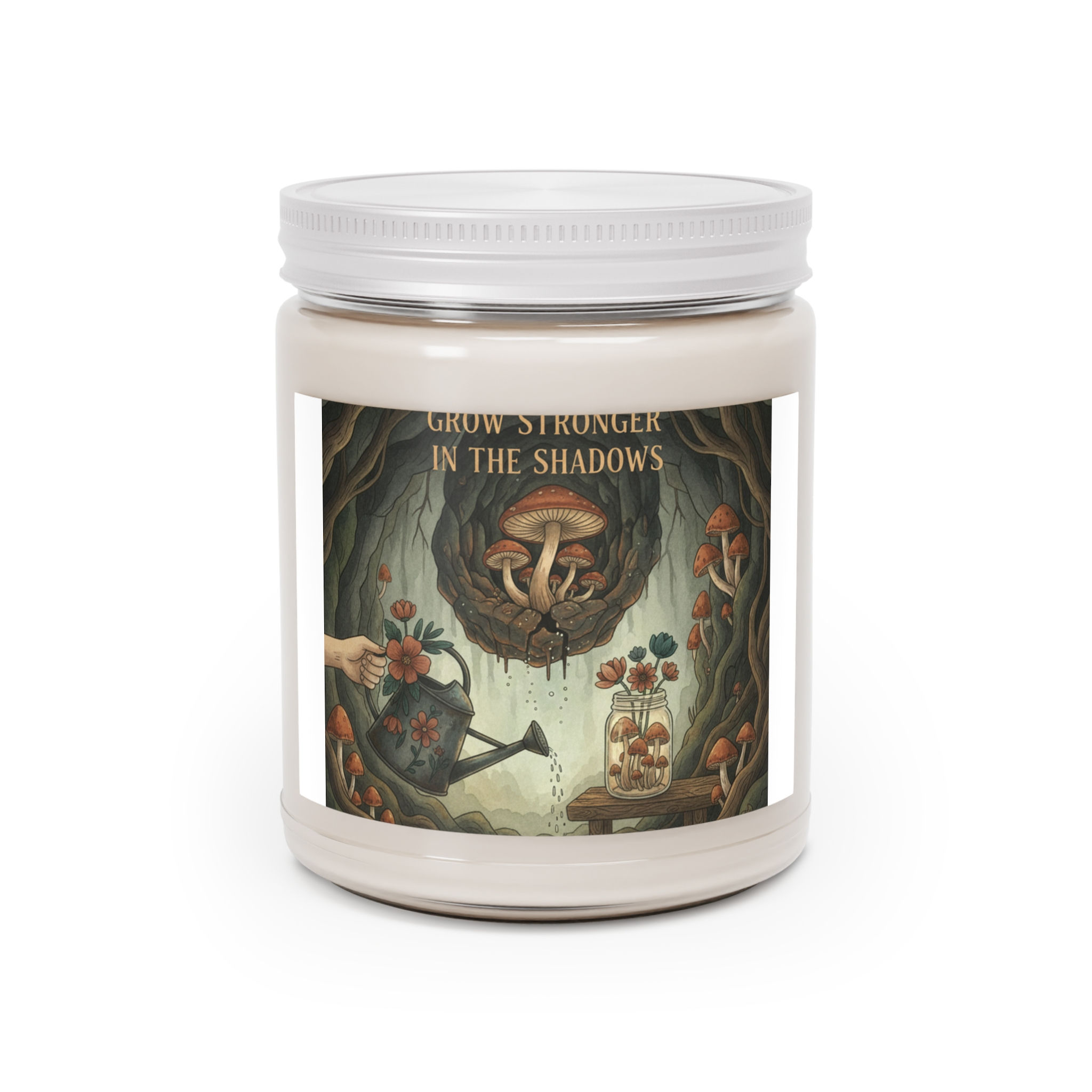 Grow Stronger in the Shadows Scented Candle – Home Decor