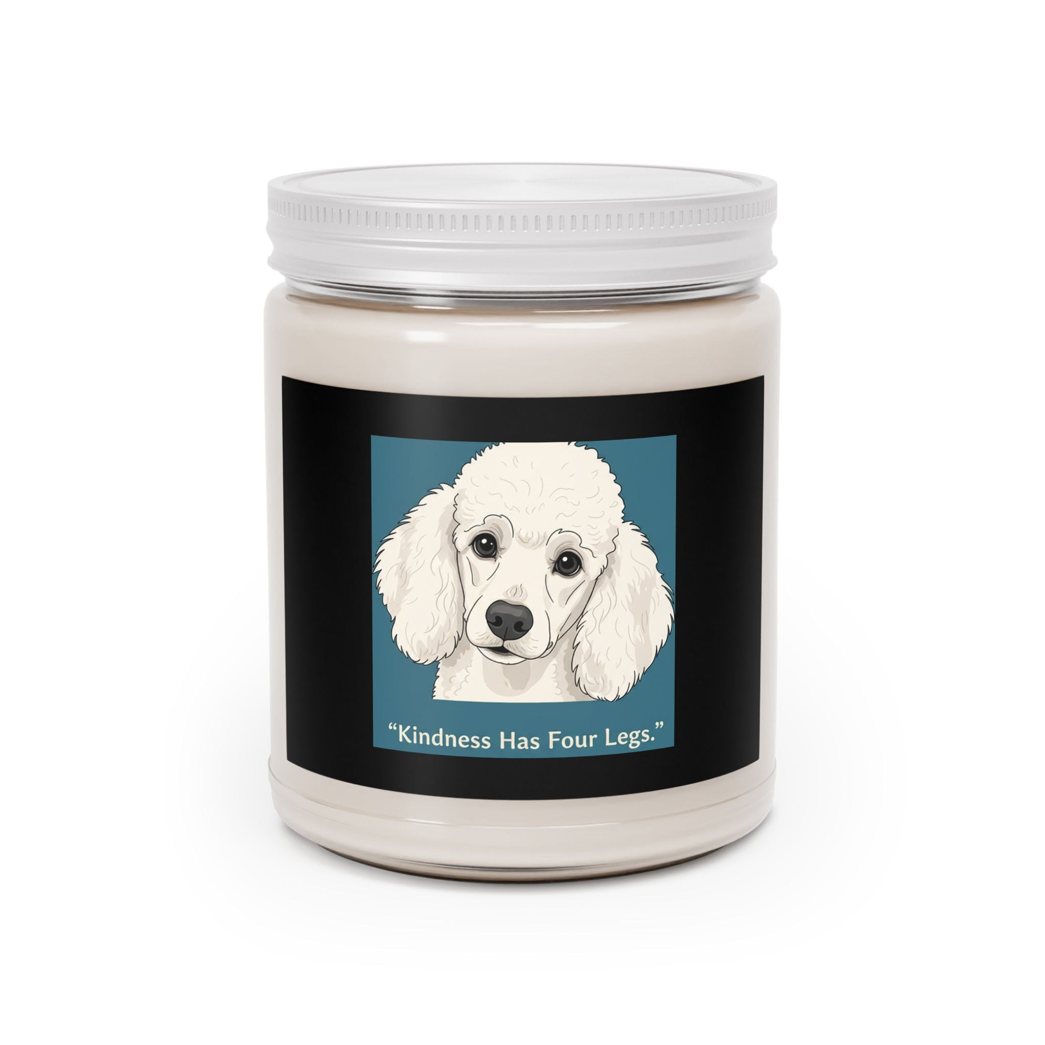 Poodle Scented Candle – Kindness Has Four Legs