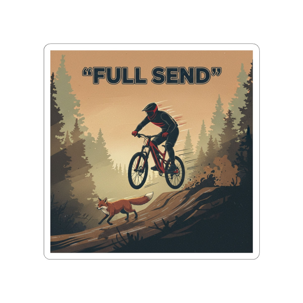 Cyclist Kiss-Cut Sticker – Full Send