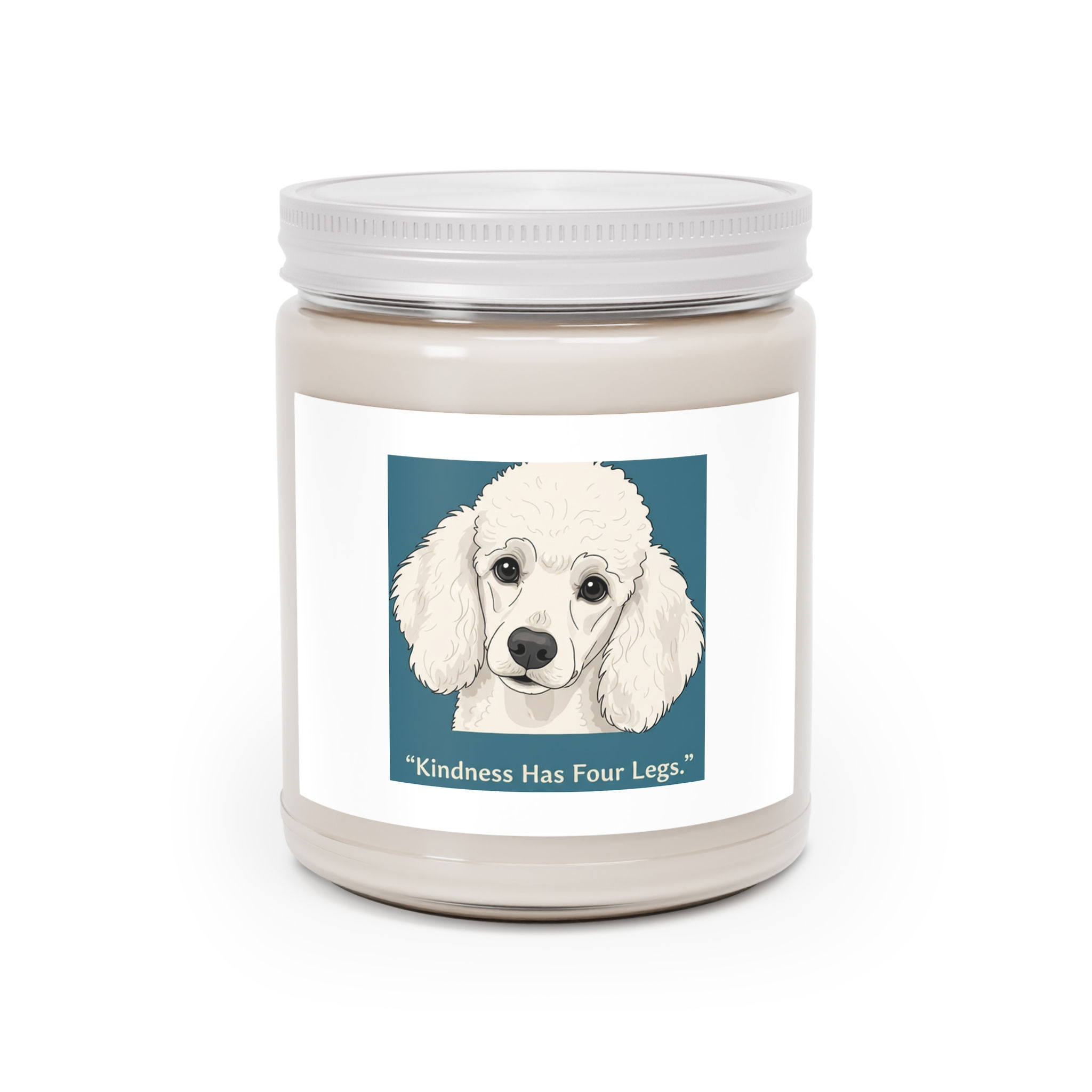 Poodle Scented Candle – Kindness Has Four Legs