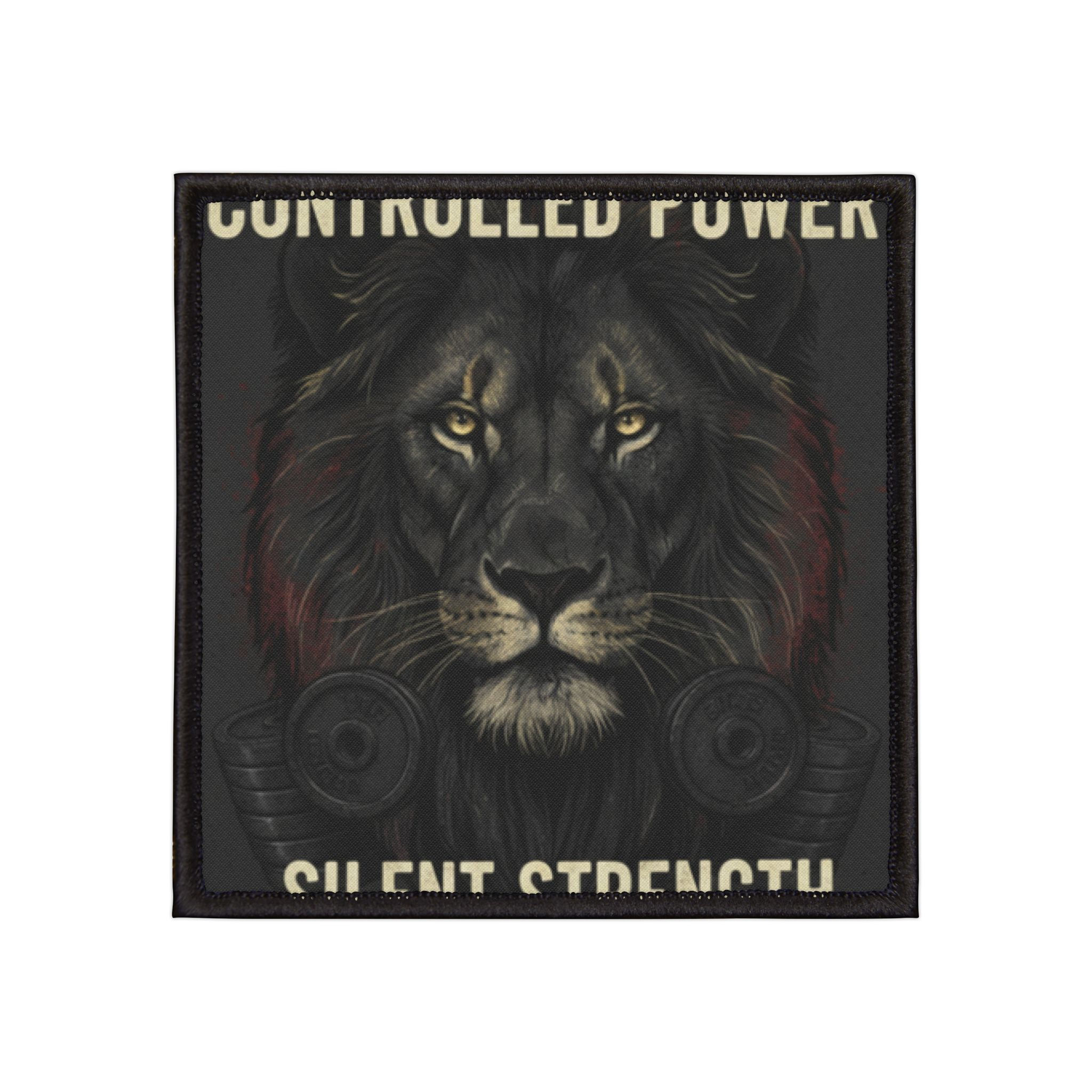 Lion Iron-On Patch – Controlled Power Silent Strength