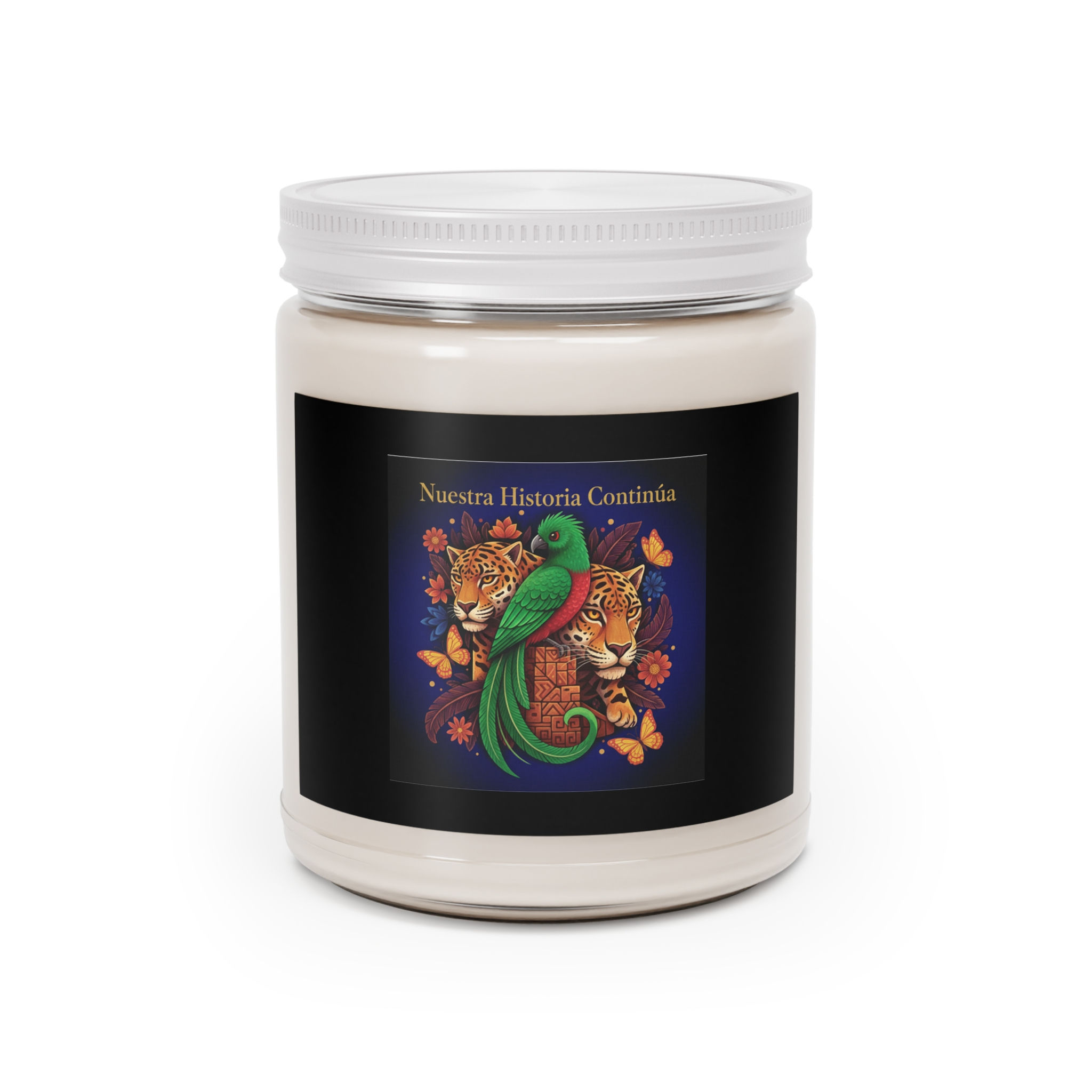 Quetzal And Jaguar Scented Candle – Nuestra Historia Contina