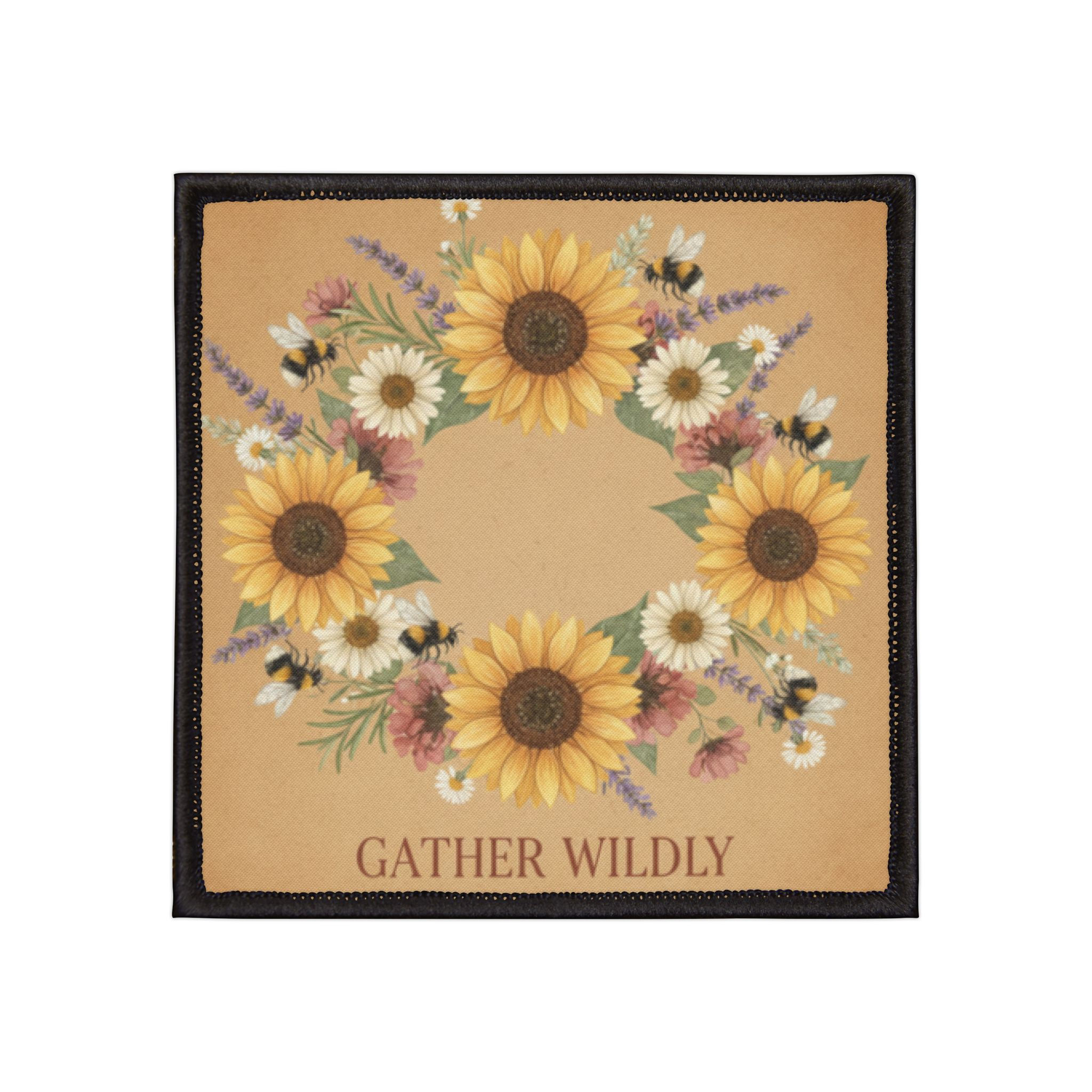 Sunflowers And Bees Iron-On Patch – Gather Wildly
