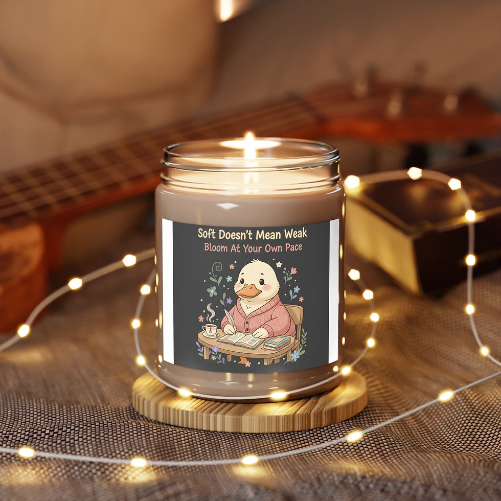 Thumbnail: Duck In A Cardigan Scented Candle – Soft Doesnt Mean Weak Bloom at Your Own