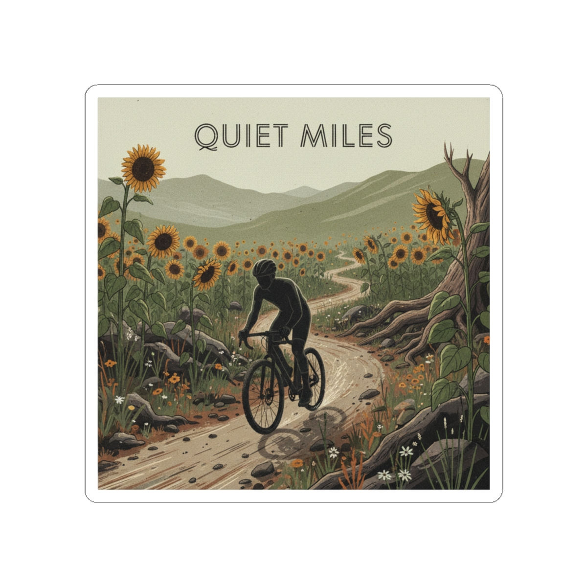 Quiet Miles Kiss-Cut Sticker – Home Decor