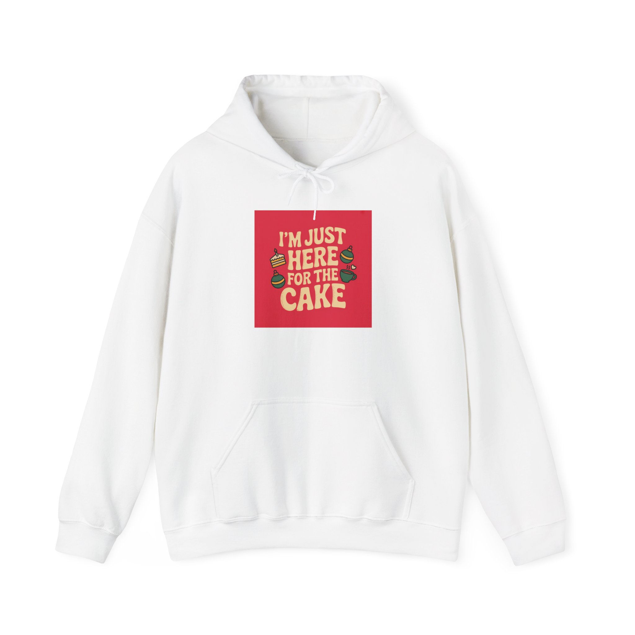 I’m Just Here for the Cake Hoodie | funny holiday shirt, party small talk jokes