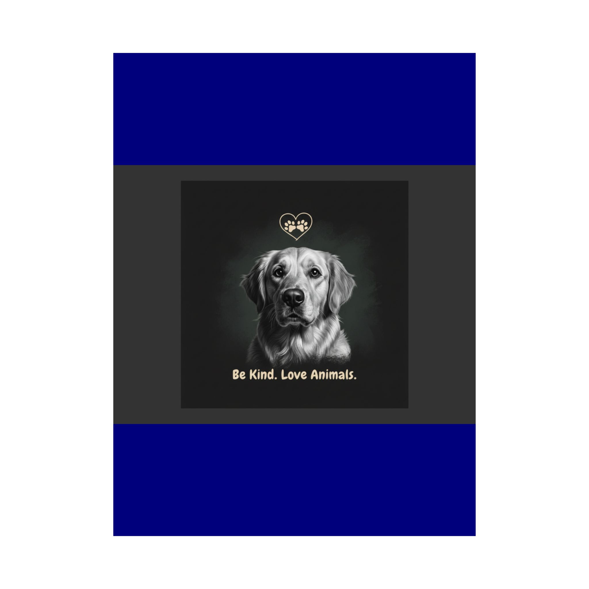 Golden Retriever Poster 18x24 – Be Kind Love Animals