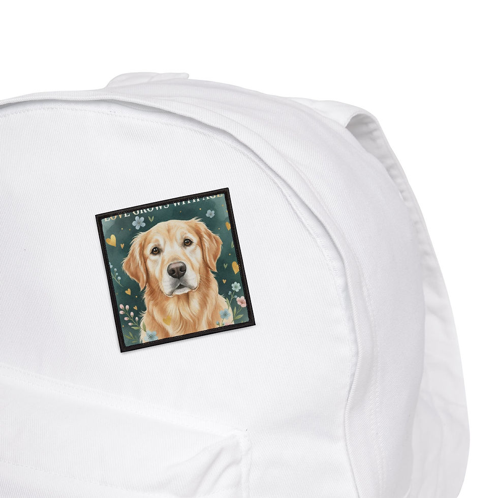 Thumbnail: Golden Retriever Iron-On Patch – Love Grows With Age