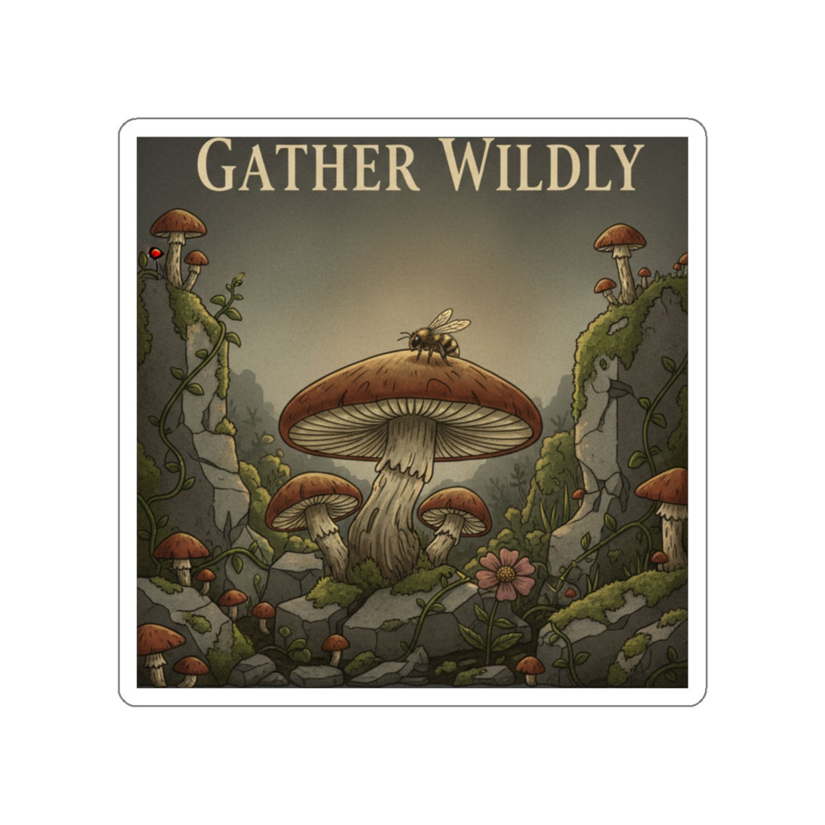 Honeybee Die-Cut Sticker – Gather Wildly