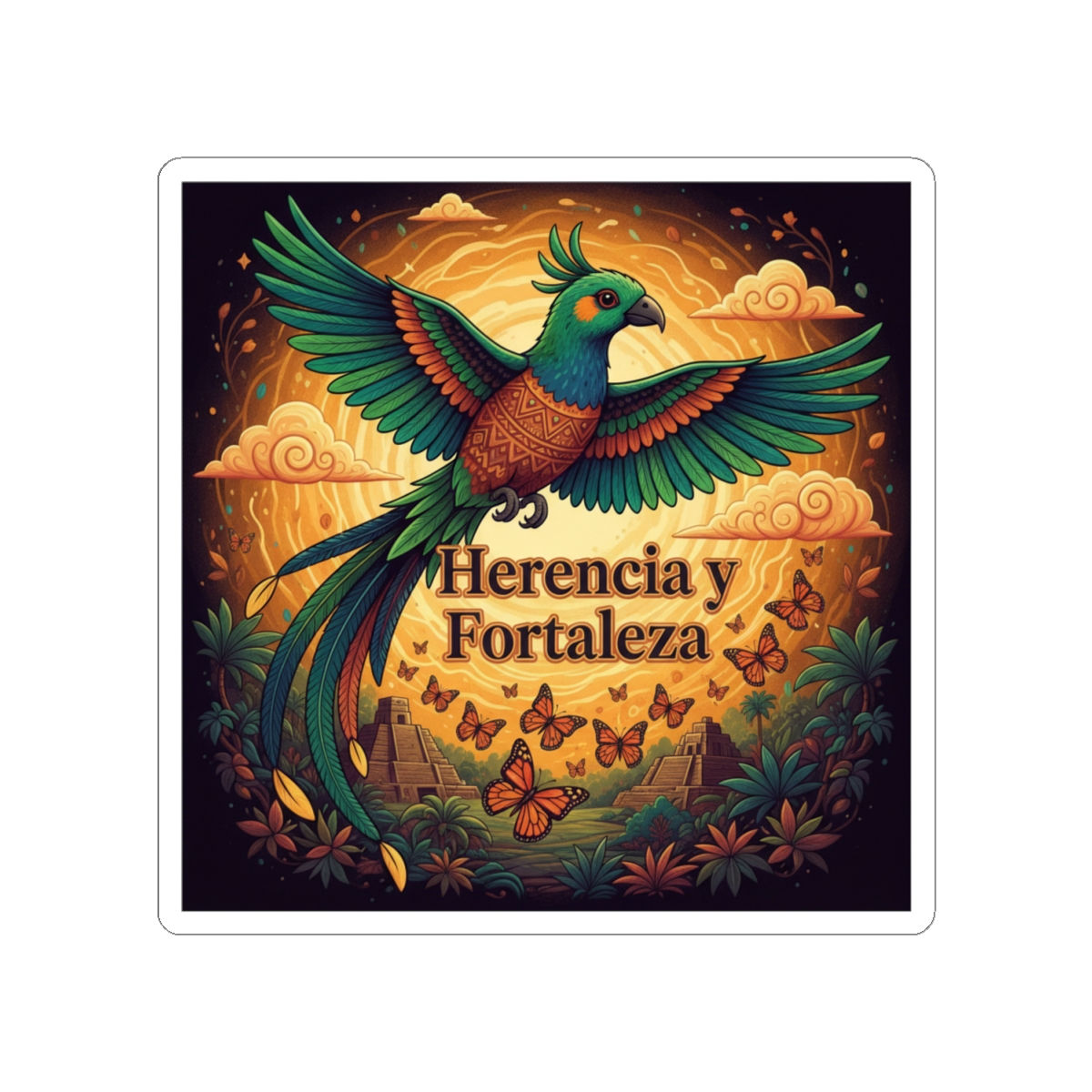 Herencia y Fortaleza Kiss-Cut Sticker – Home Decor