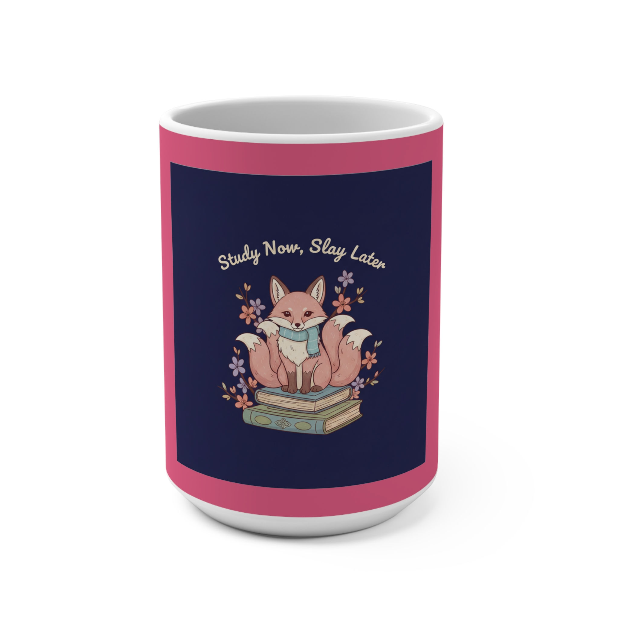 Kitsune Mug 15oz – Study Now Slay Later