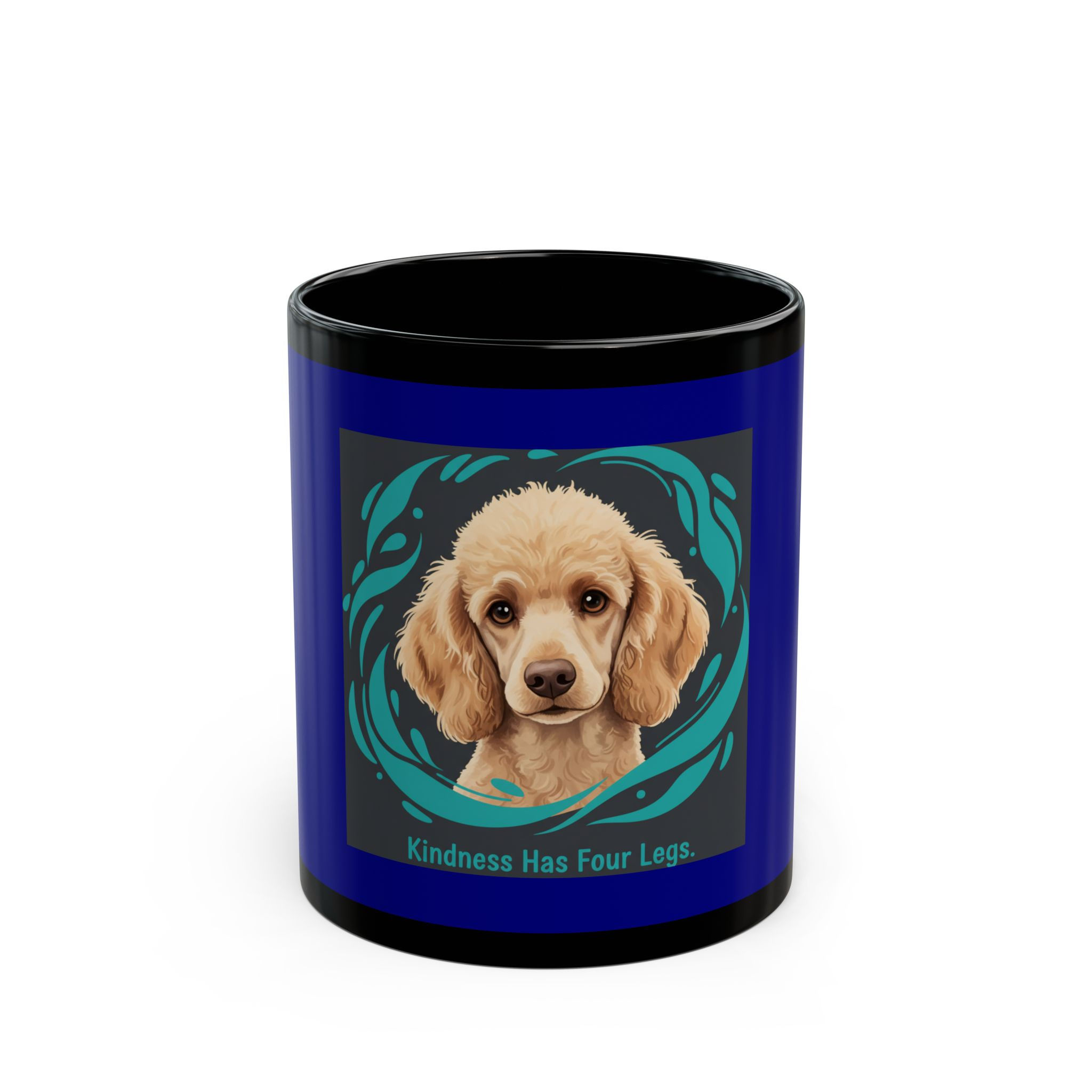 Poodle Black Mug 11oz – Kindness Has Four Legs