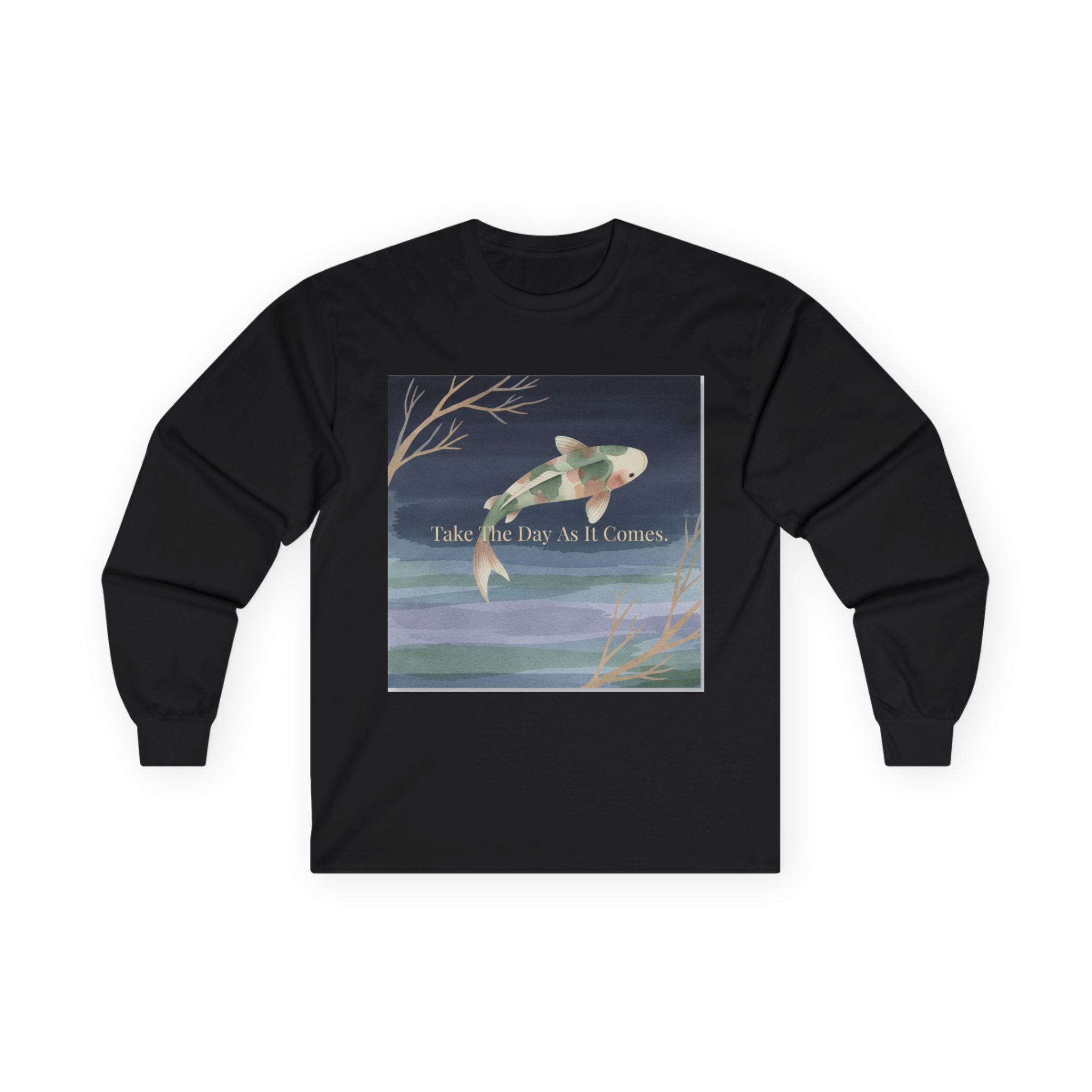 Fish Long Sleeve Tee – Take the Day As it Comes