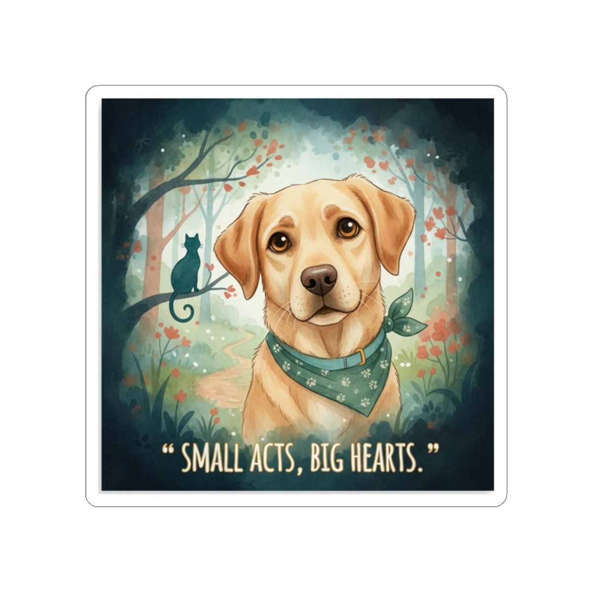 Labrador Kiss-Cut Sticker – Small Acts Big Hearts