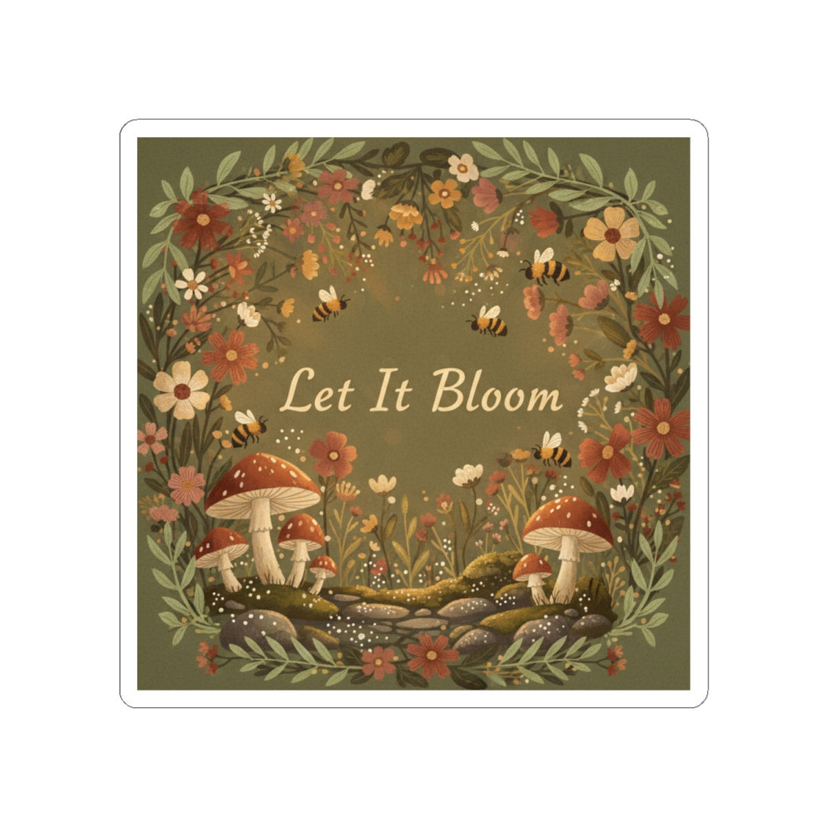 Wildflower Meadow Kiss-Cut Sticker – Let it Bloom