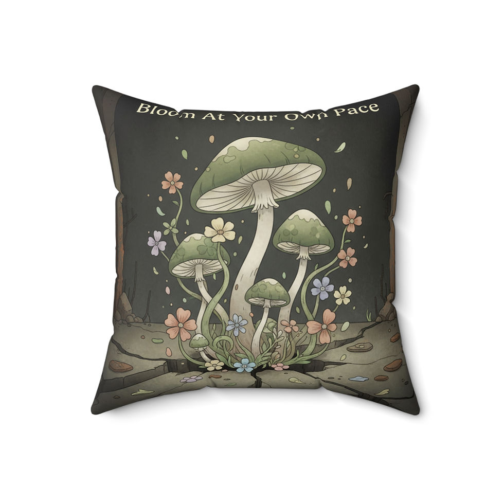 Thumbnail: Black Cat Square Pillow – Bloom at Your Own Pace