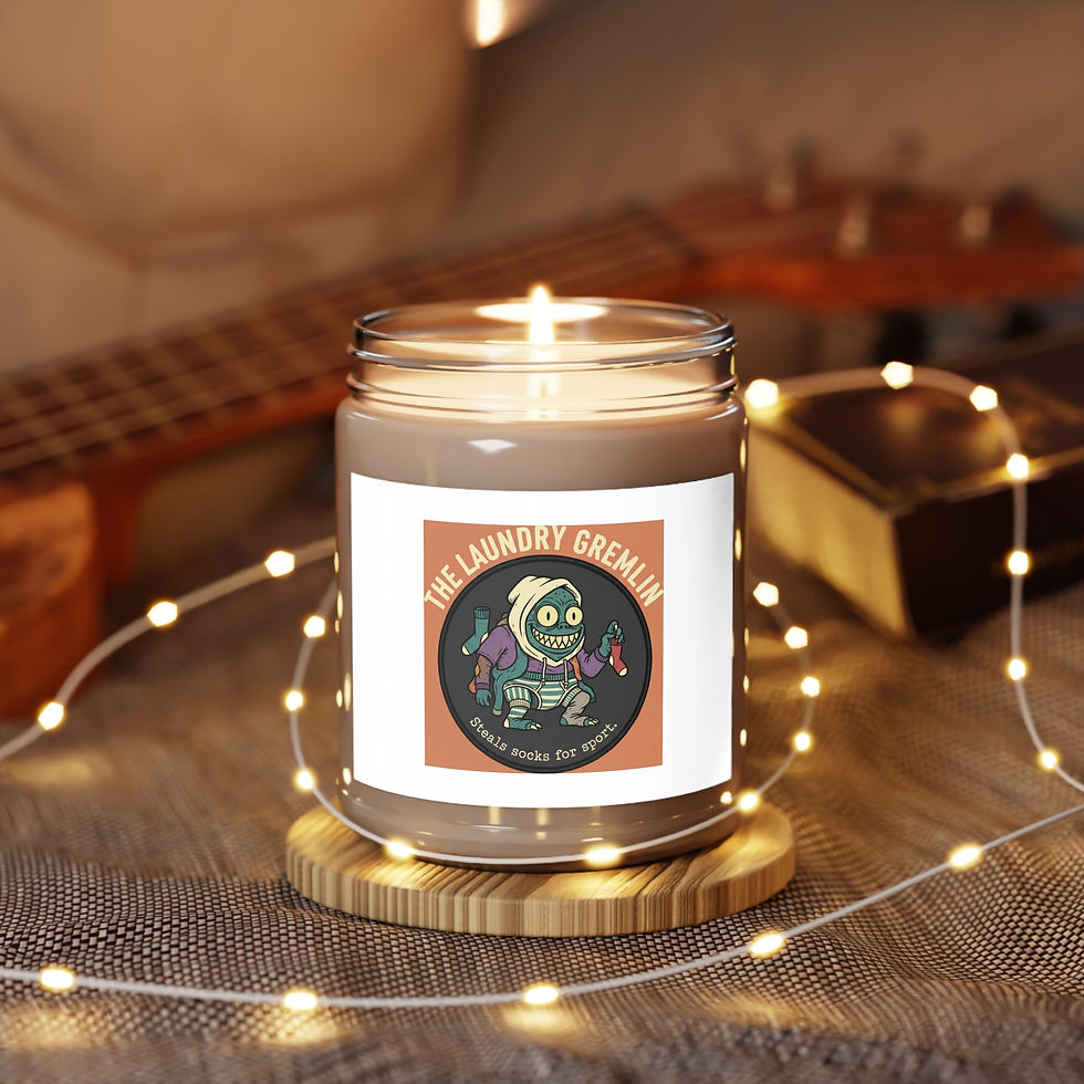 Thumbnail: Laundry Gremlin Scented Candle – The Laundry Gremlin Steals Socks for Spo