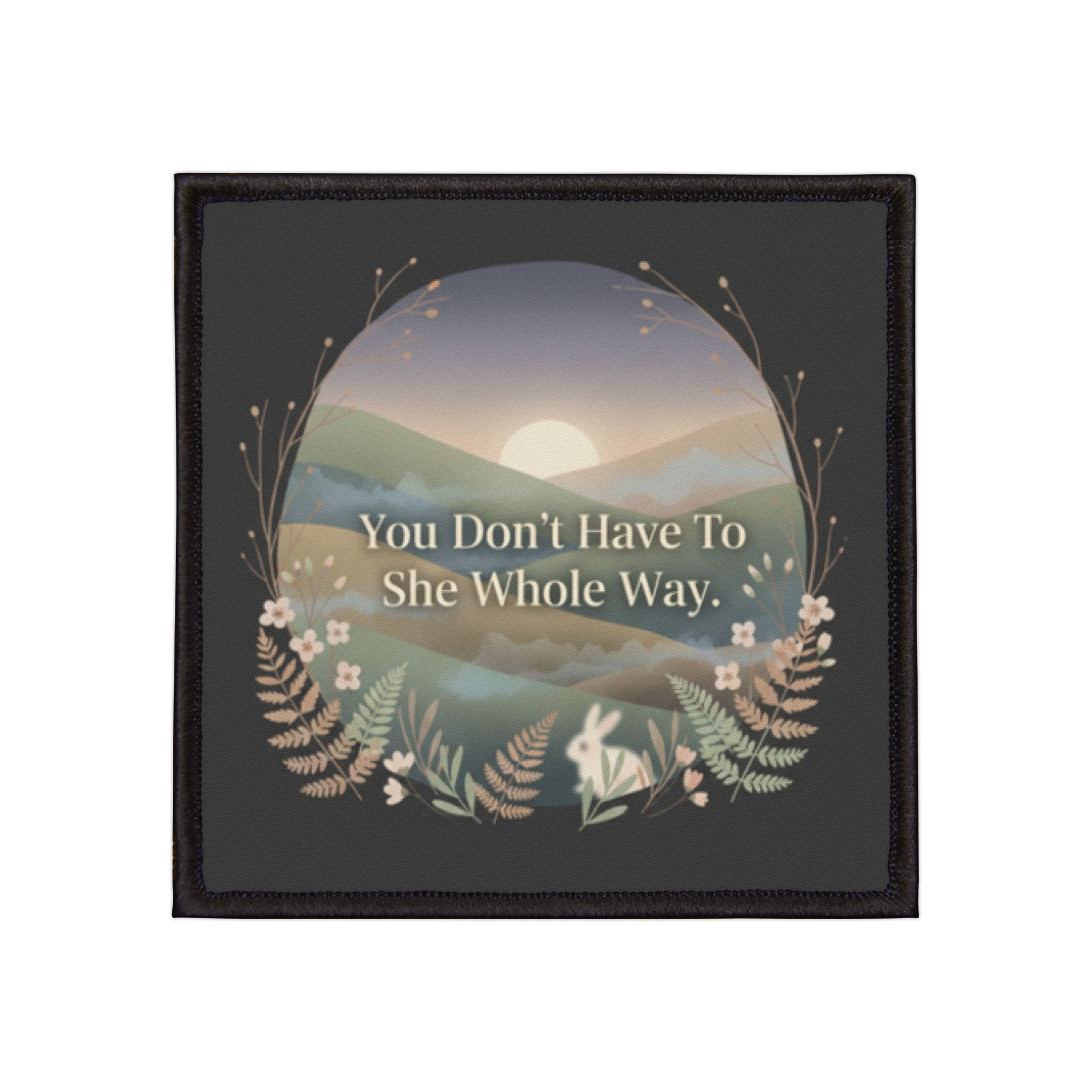 White Rabbit Iron-On Patch – You Dont Have to See the Whole Way