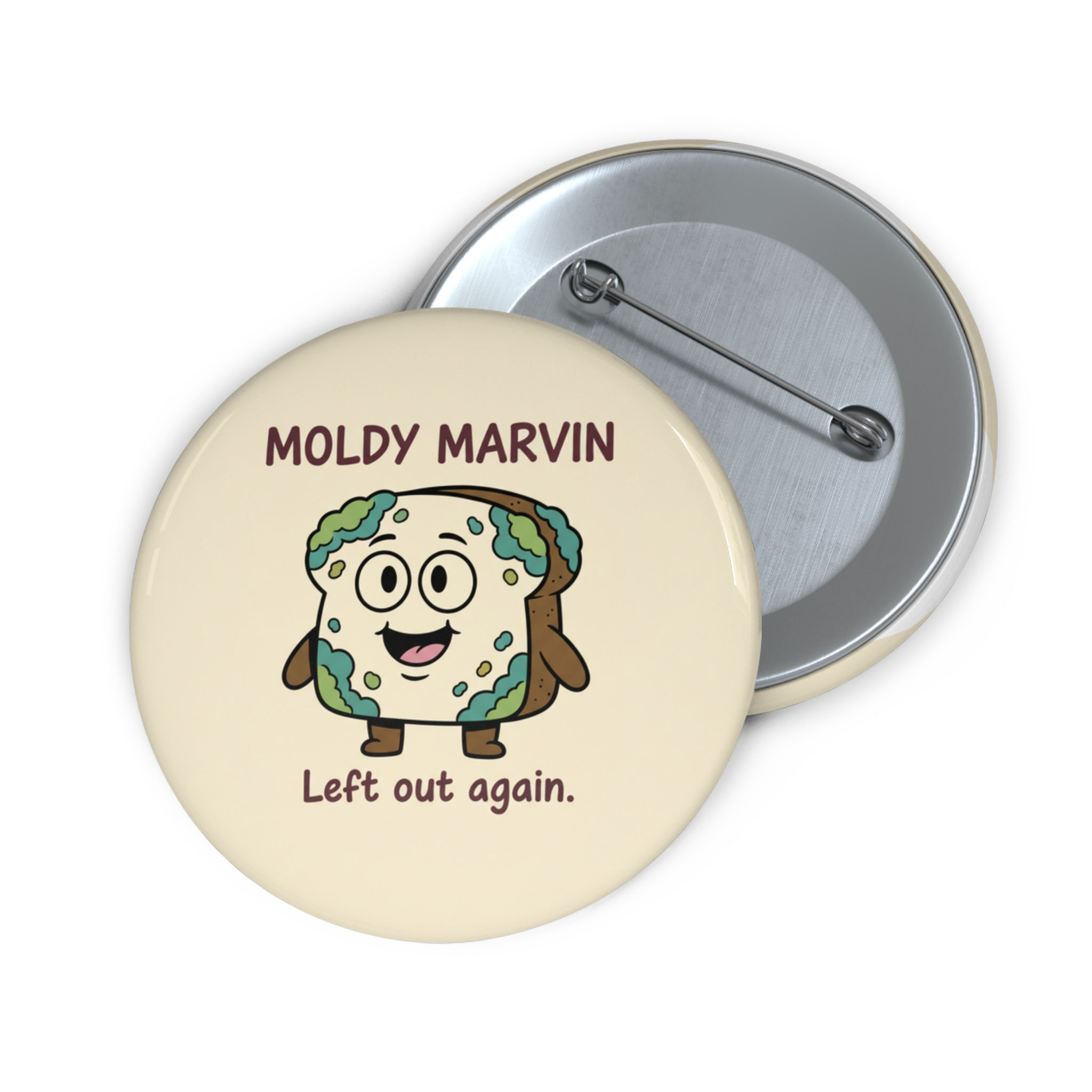 Moldy Marvin Pin Button – Left Out Again
