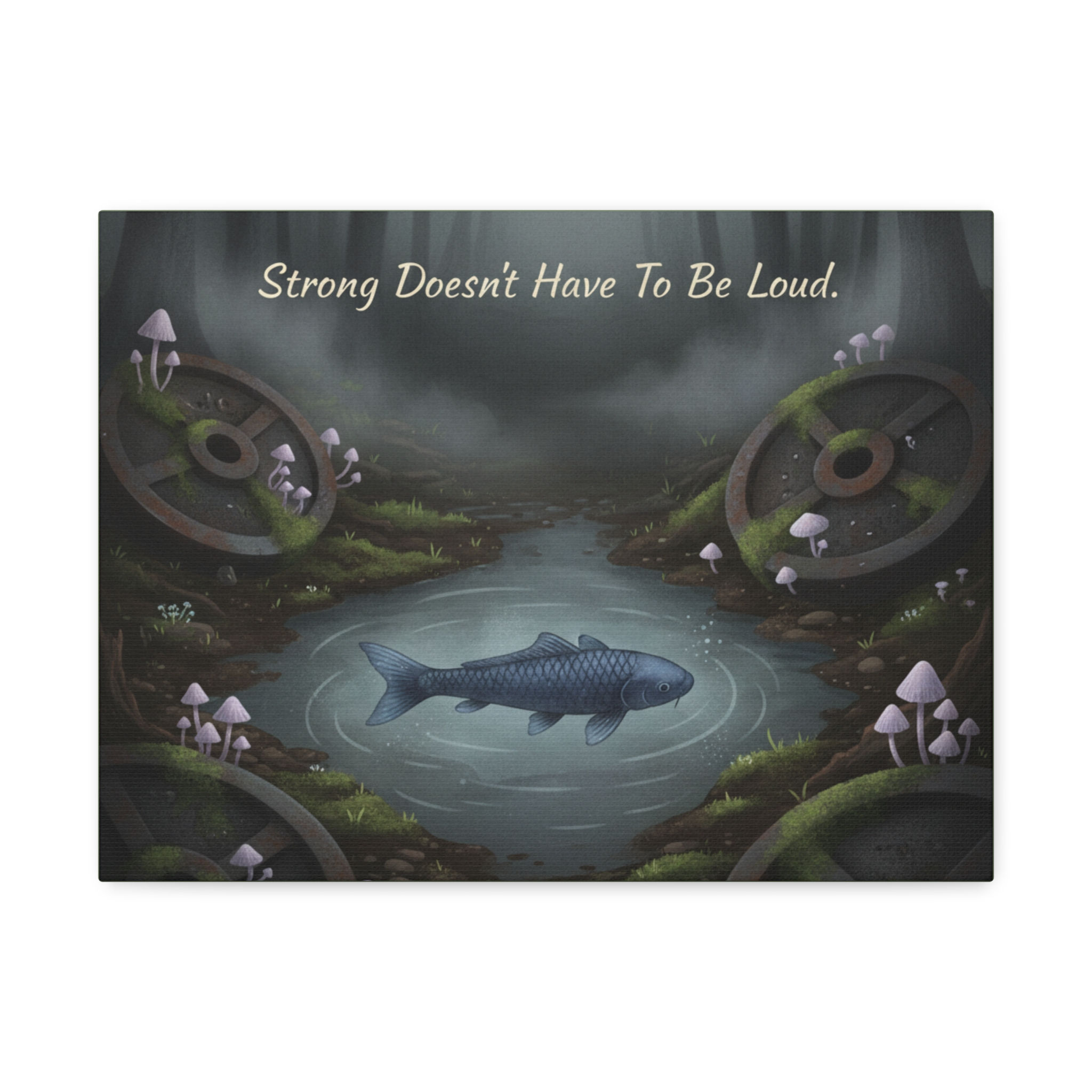 Koi Canvas Print – Strong Doesnt Have to Be Loud