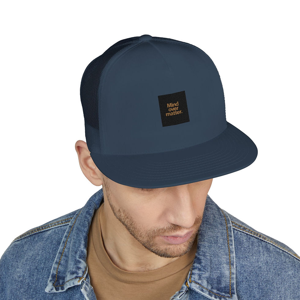 Thumbnail: Mind over matter. | 5 Panel Trucker Cap (Embroidery)