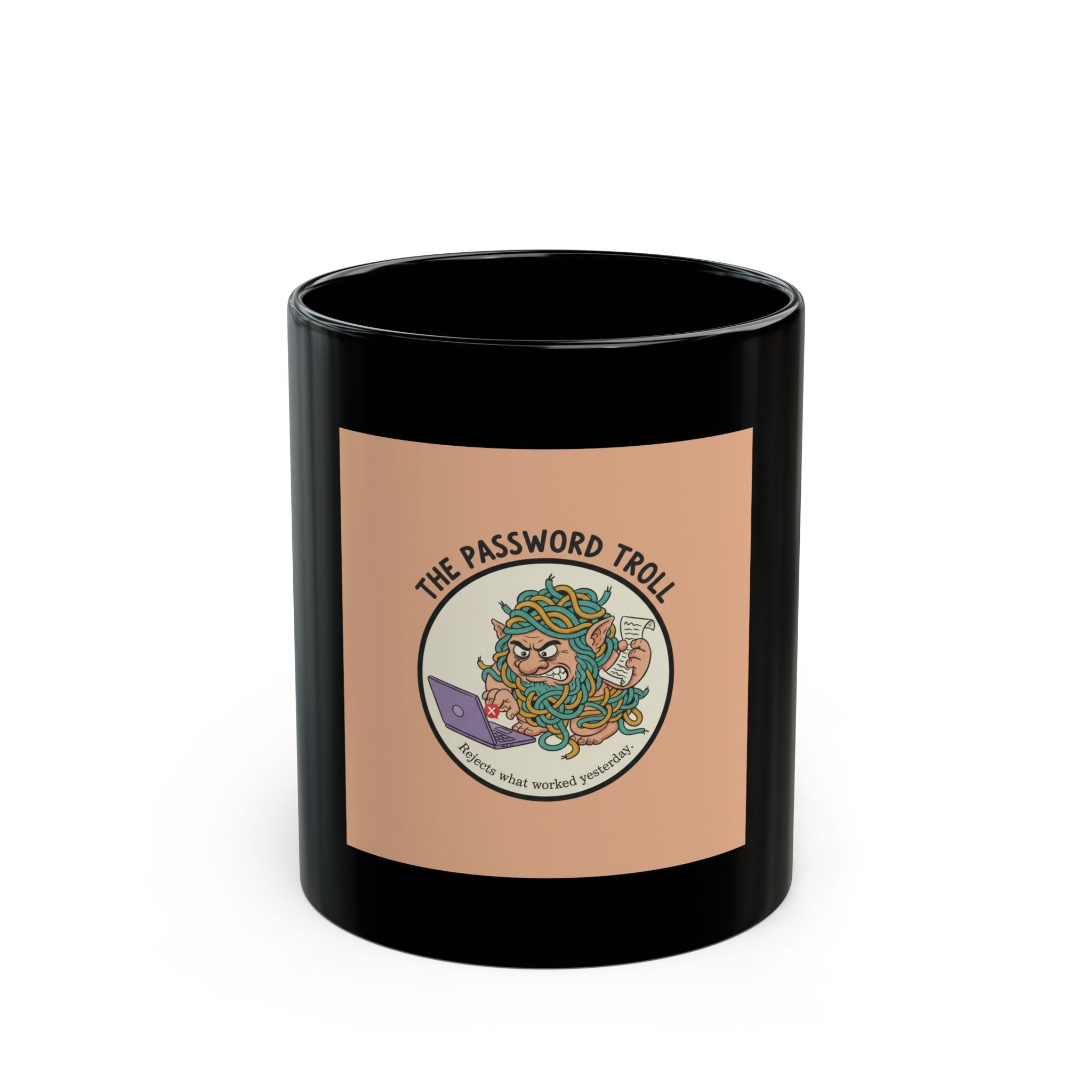 Password Troll Black Mug 11oz – The Password Troll Rejects What Worked y