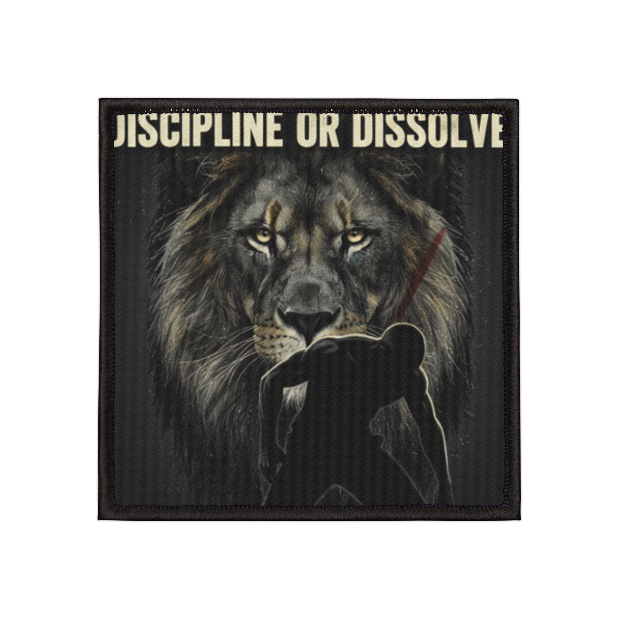 Lion Iron-On Patch – Discipline or Dissolve