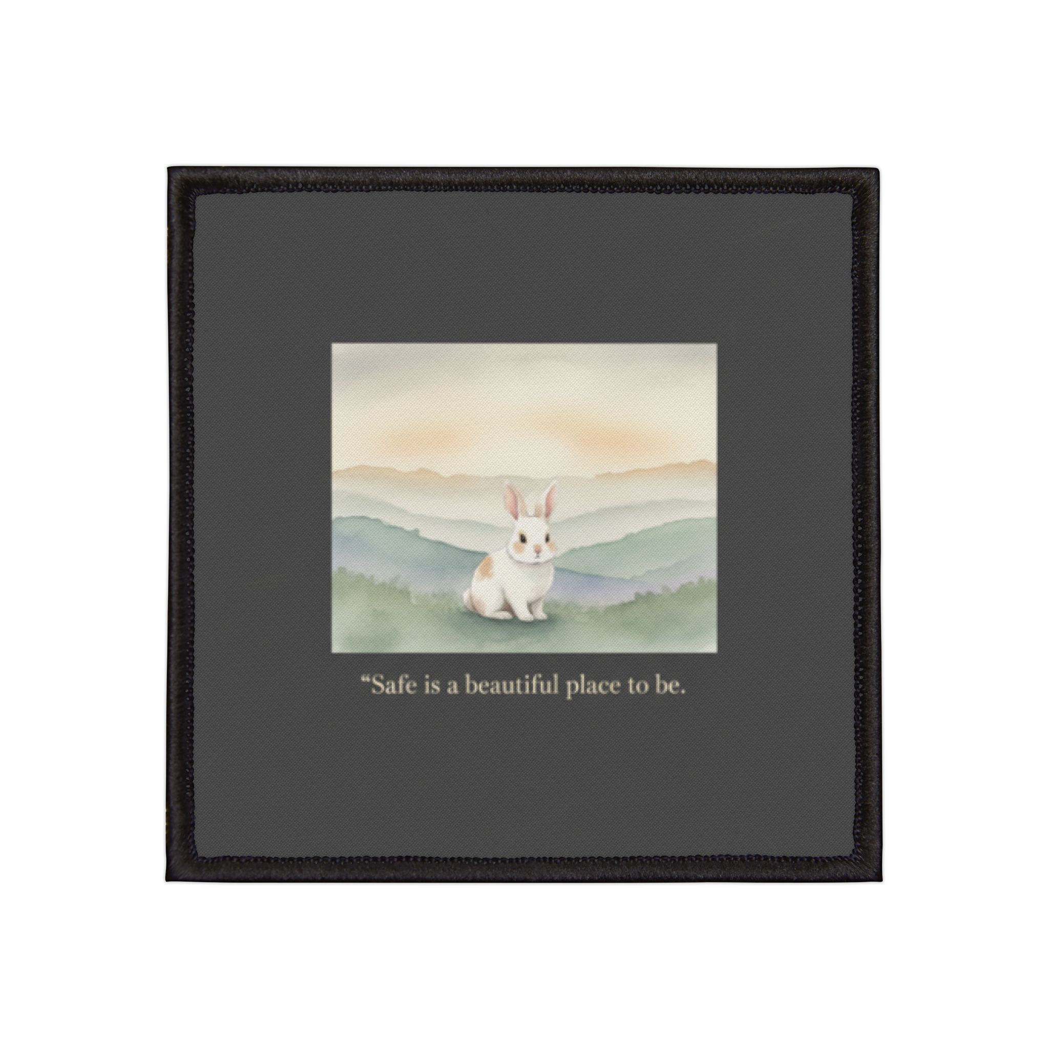 Bunny Iron-On Patch – Safe is a Beautiful Place to Be