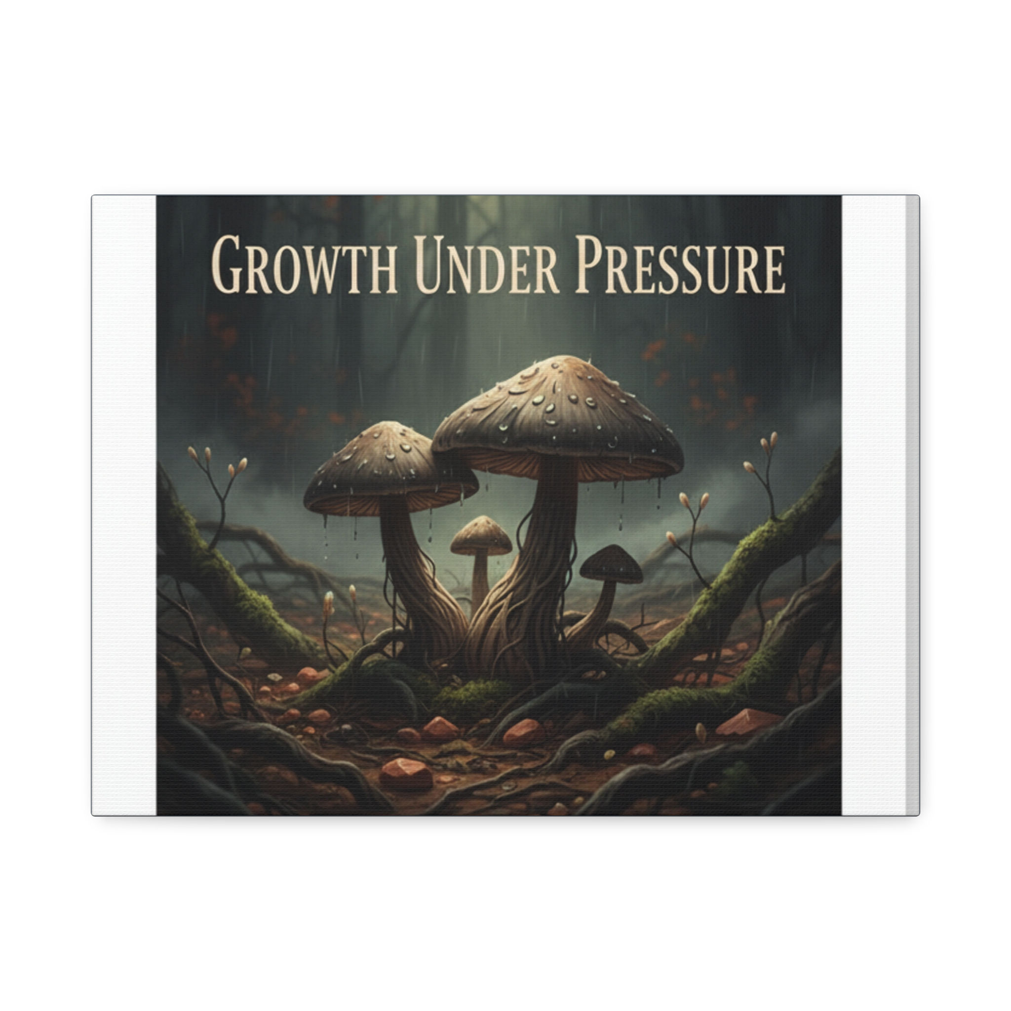 Mushrooms Canvas Print – Growth Under Pressure