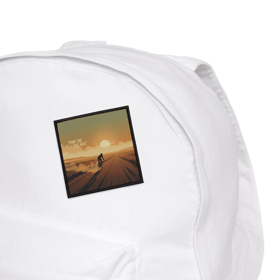 Thumbnail: Rider On Bike Iron-On Patch – Find the Long Way