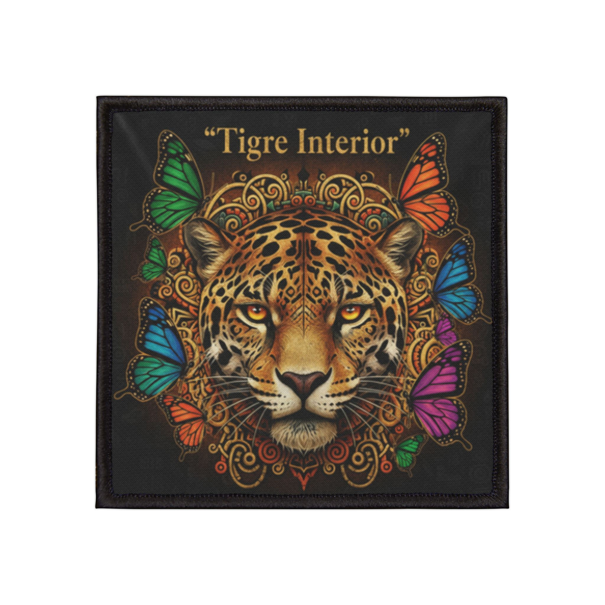 Jaguar And Butterflies Iron-On Patch – Tigre Interior