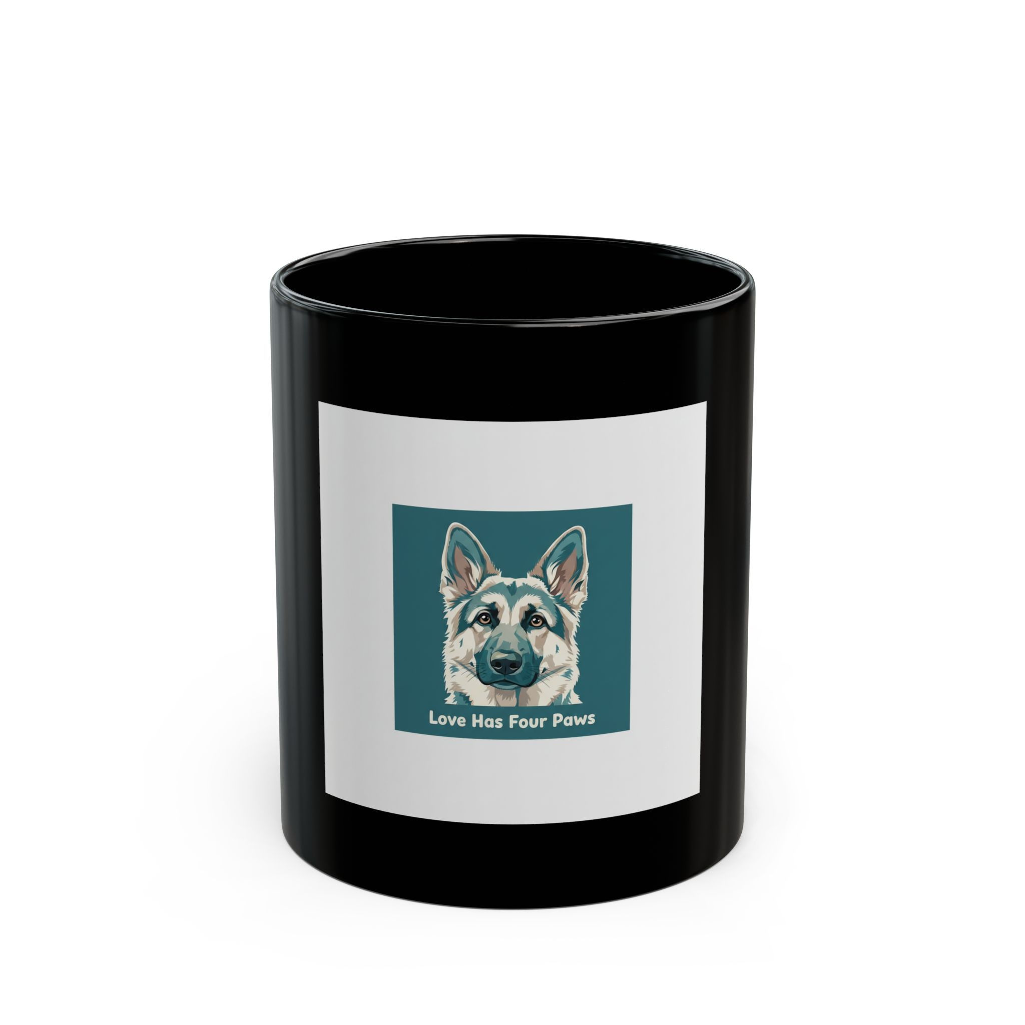German Shepherd Black Mug 11oz – Love Has Four Paws