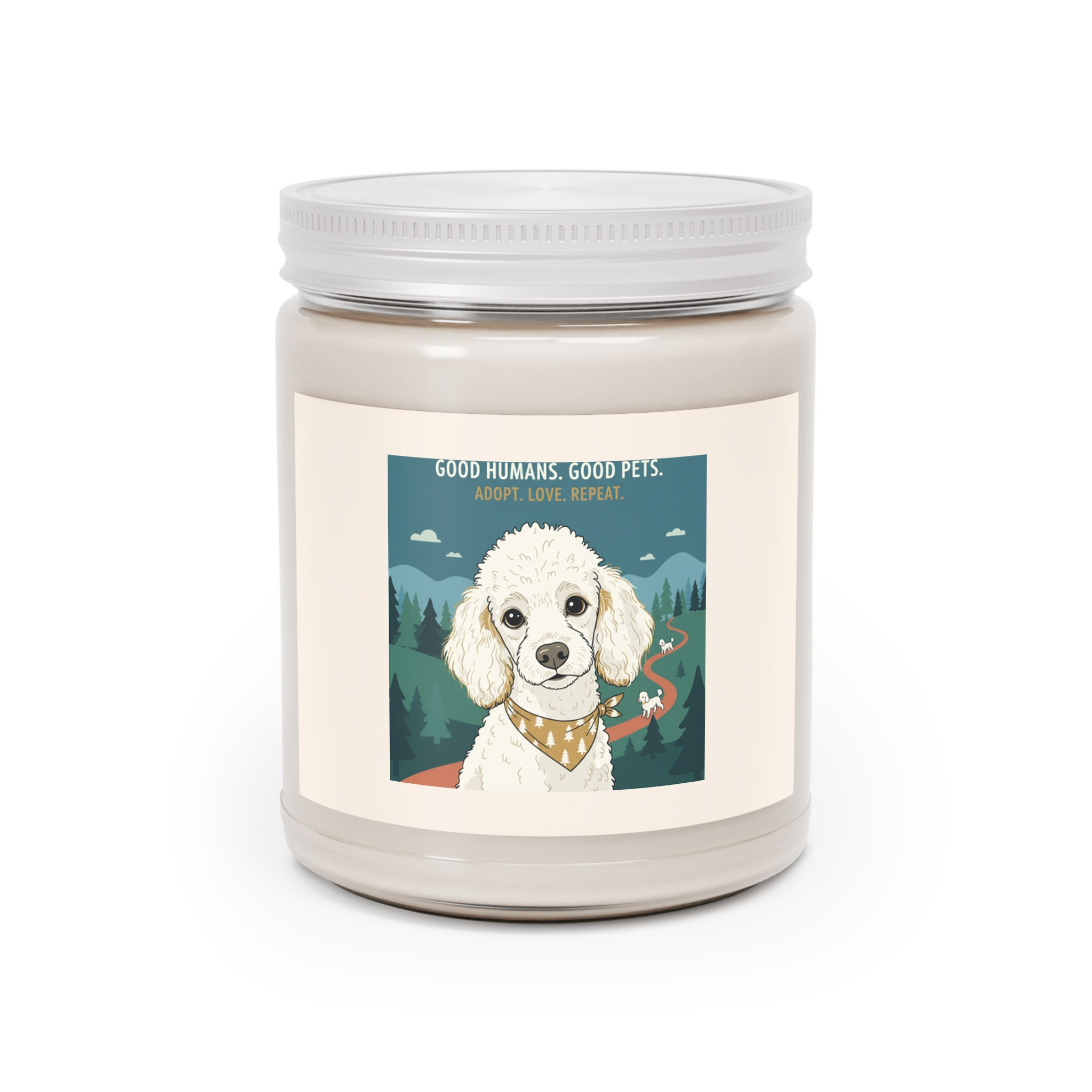 Poodle Scented Candle – Good Humans Good Pets Adopt Love Repeat