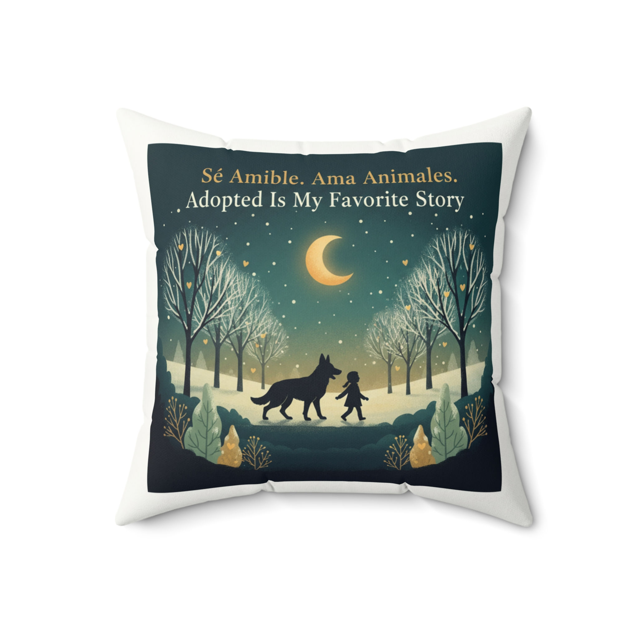 German Shepherd Square Pillow – S Amable Ama Animales