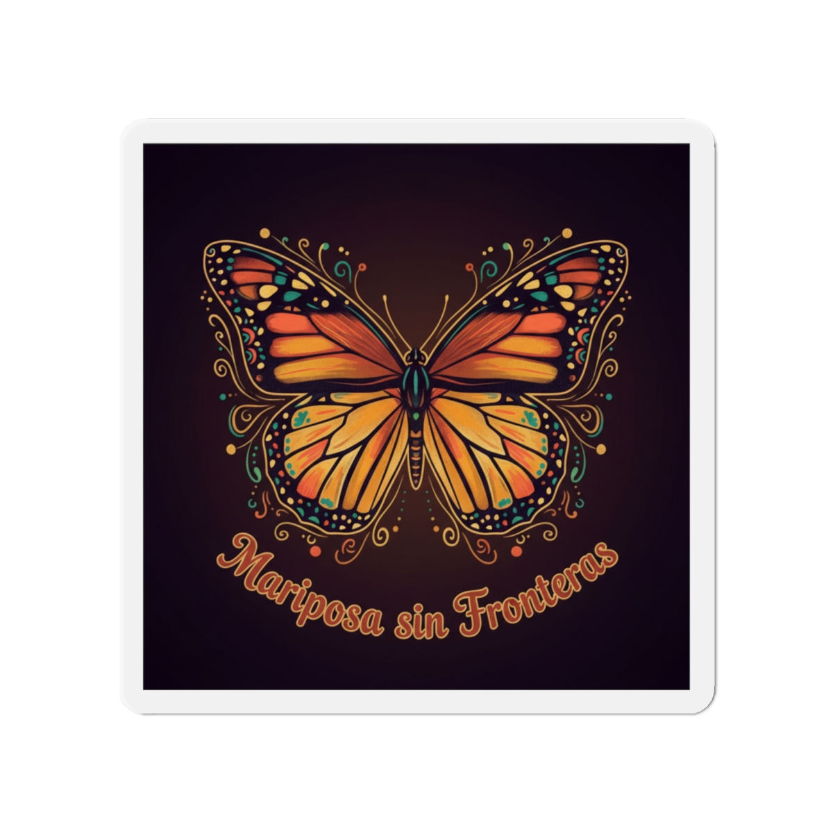 Butterfly Die-Cut Magnet – Mariposa Sin Fronteras