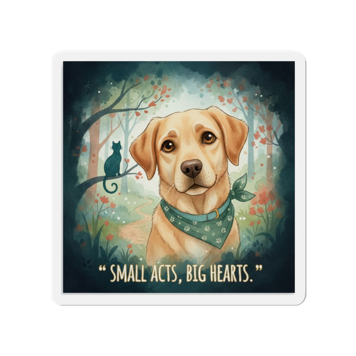 Labrador Die-Cut Magnet – Small Acts Big Hearts