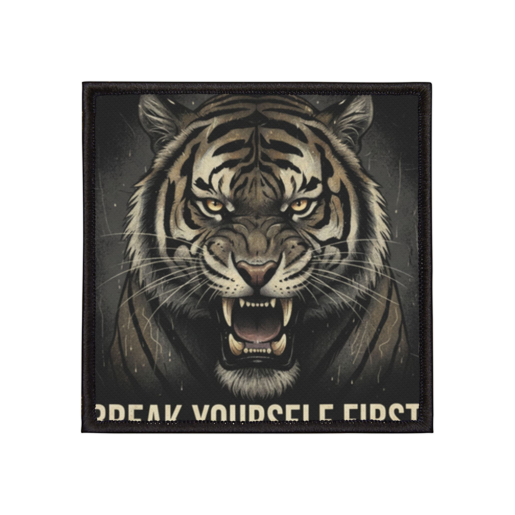 Tiger Iron-On Patch – Break Yourself First