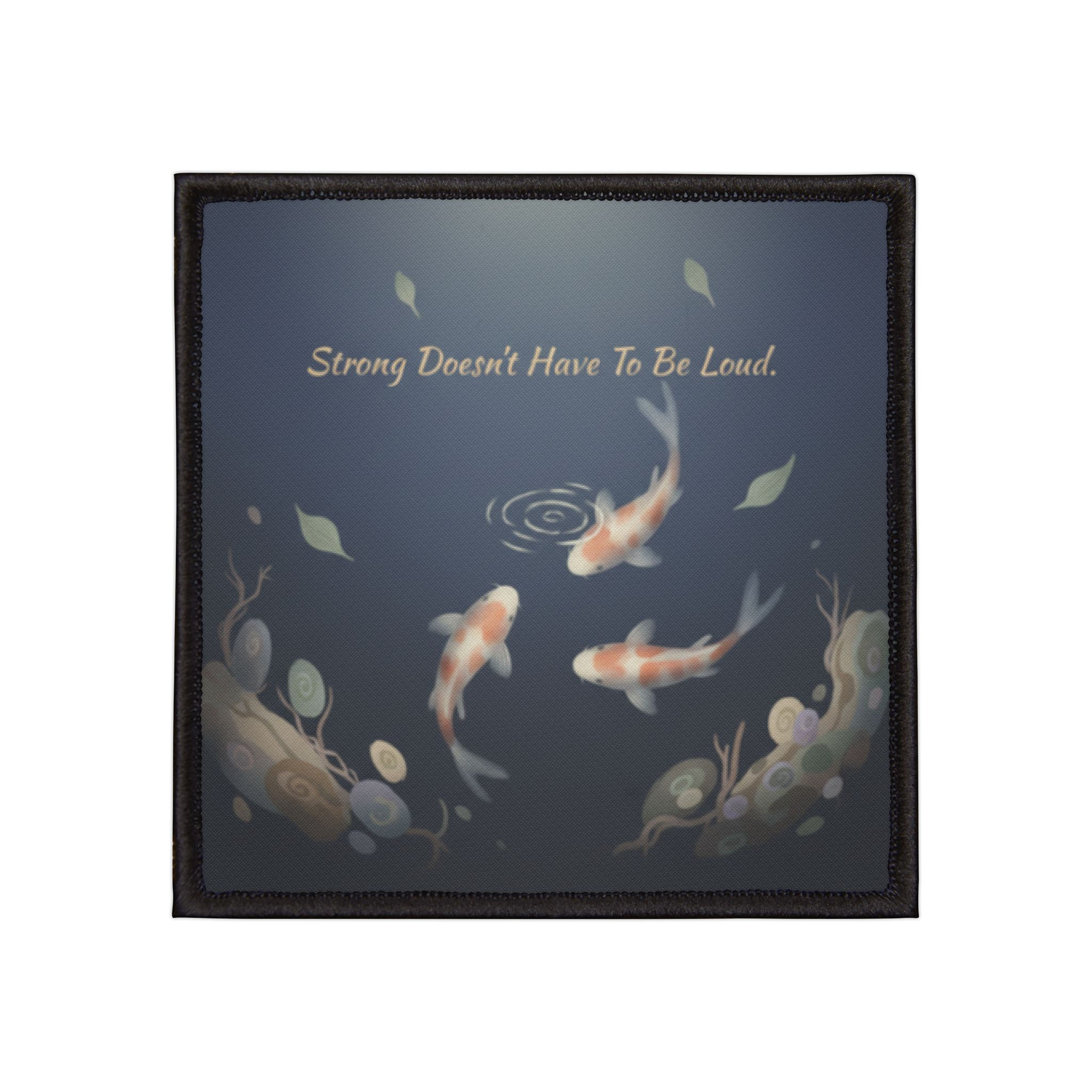 Koi Iron-On Patch – Strong Doesnt Have to Be Loud