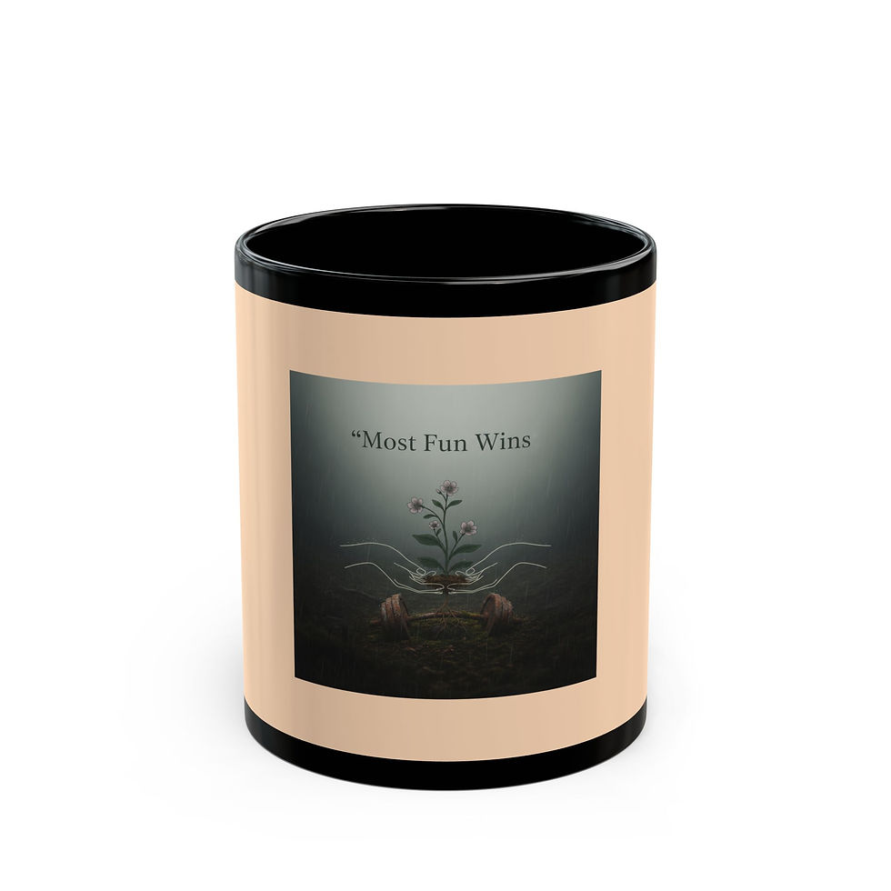 Thumbnail: Most Fun Wins Black Mug 11oz – Unique Gift