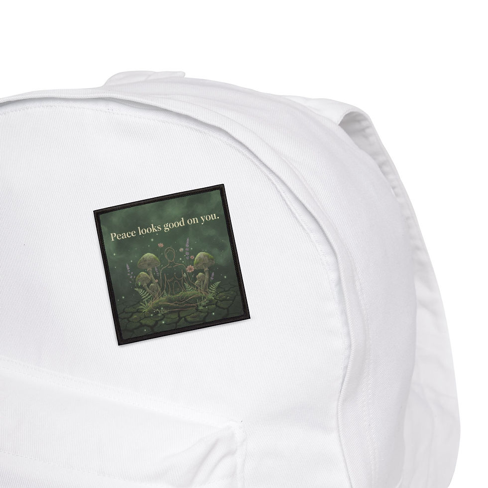 Thumbnail: Meditating With Mushroo Iron-On Patch – Peace Looks Good on You