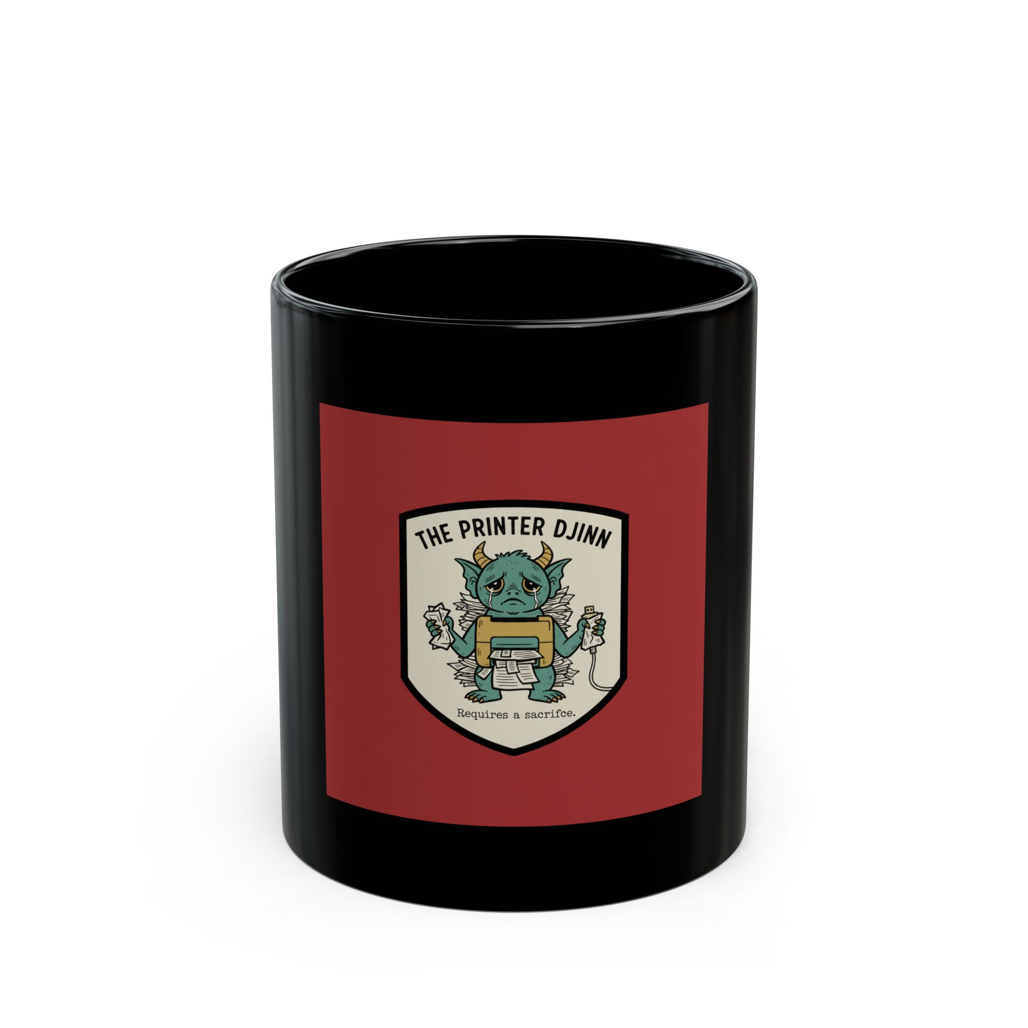 Printer Djinn Black Mug 11oz – Requires a Sacrifice