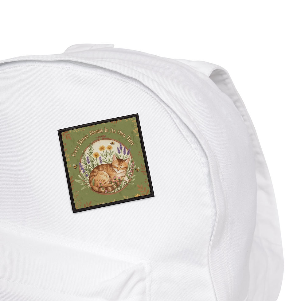 Thumbnail: Tabby Cat Iron-On Patch – Every Flower Blooms in Its Own Time