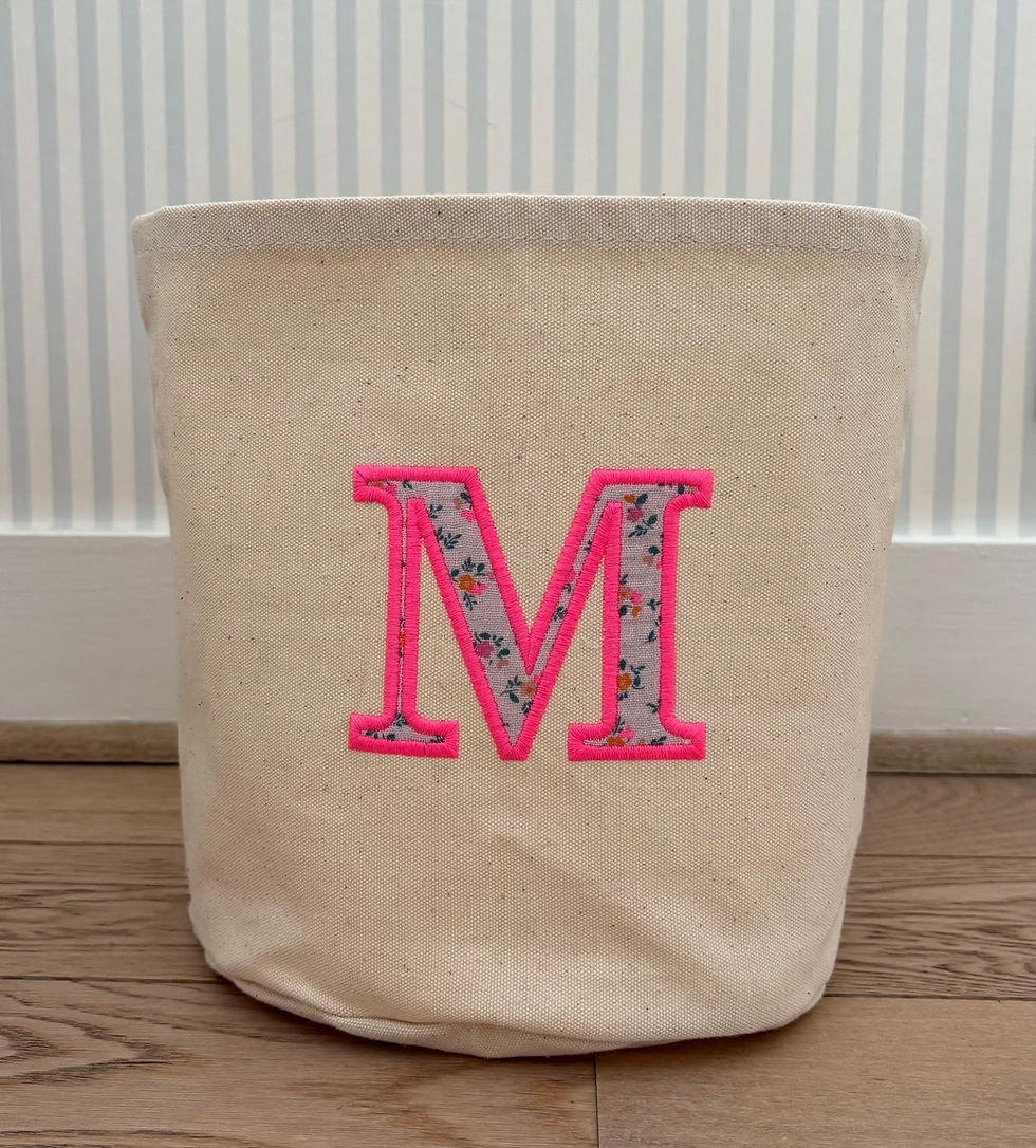 Miniature : Panier de rangement taille S, lettres tissu
